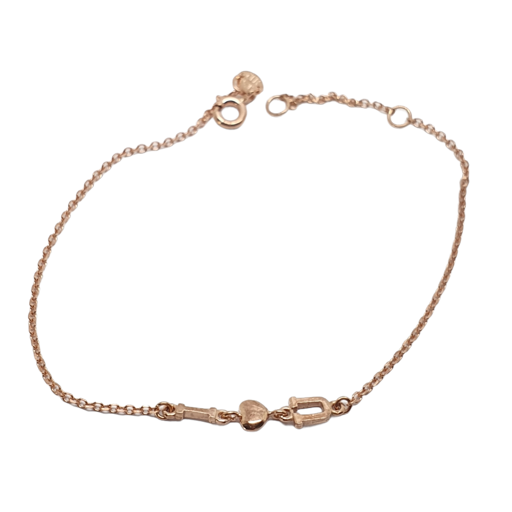 Rose gold bracelet k9 I LOVE YOU (code AL2163)
