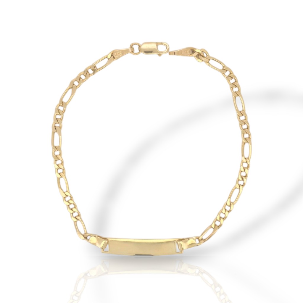 Golden identity bracelet k14 (code Ν18853)