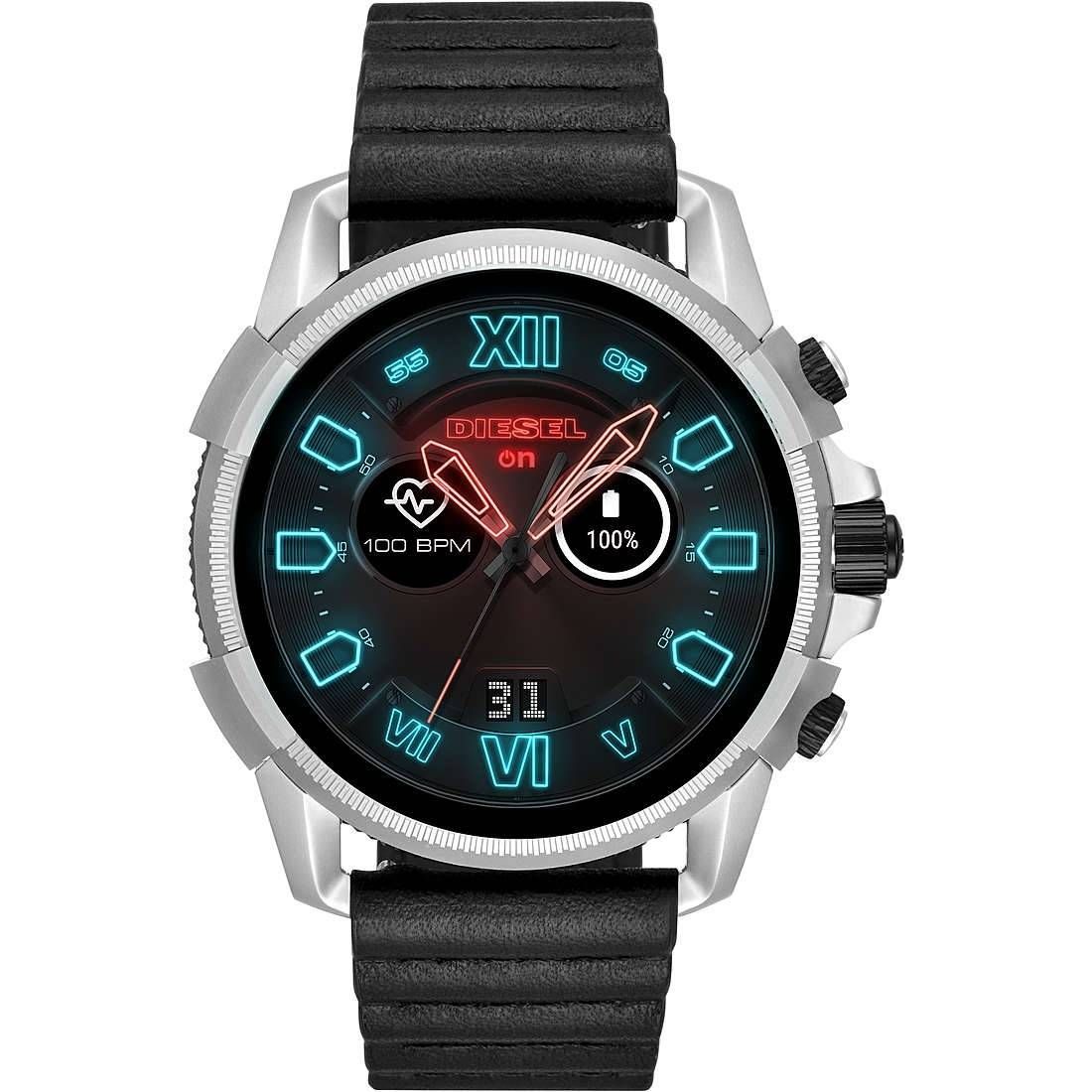 DIESEL On Full Guard Touchscreen Smartwatch Black Leather Strap DT2009