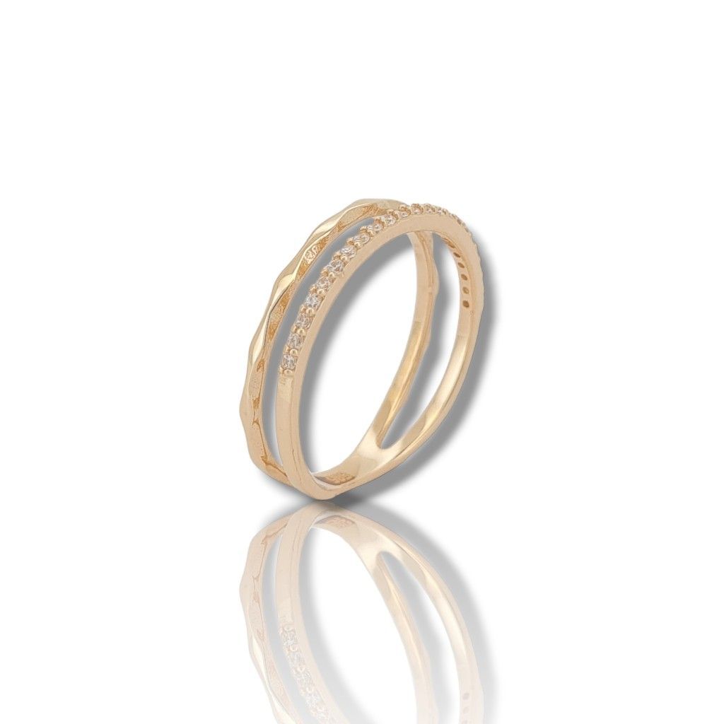 Δαχτυλίδι απο ροζ χρυσό κ14 με ζιργκόν (code S236961)
