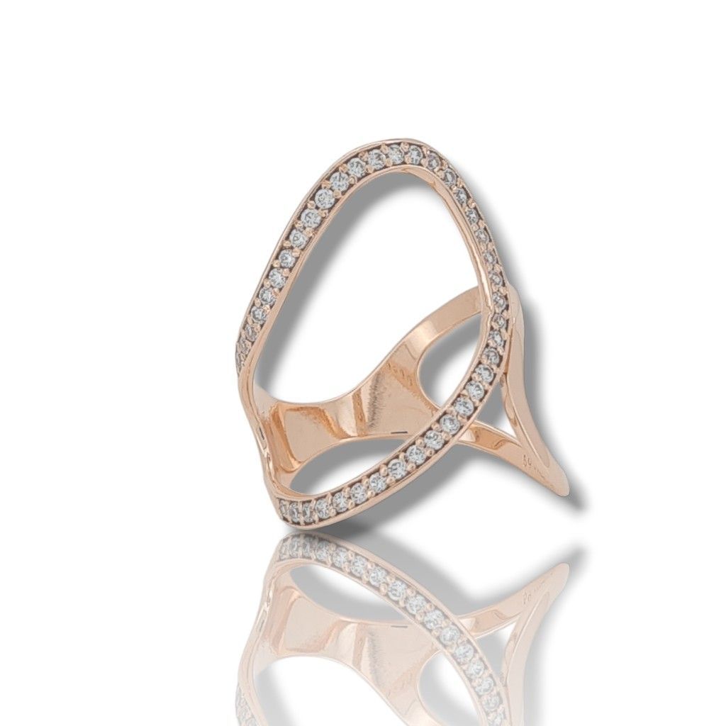 Δαχτυλίδι απο ροζ χρυσό κ14 με ζιργκόν (code N2655)