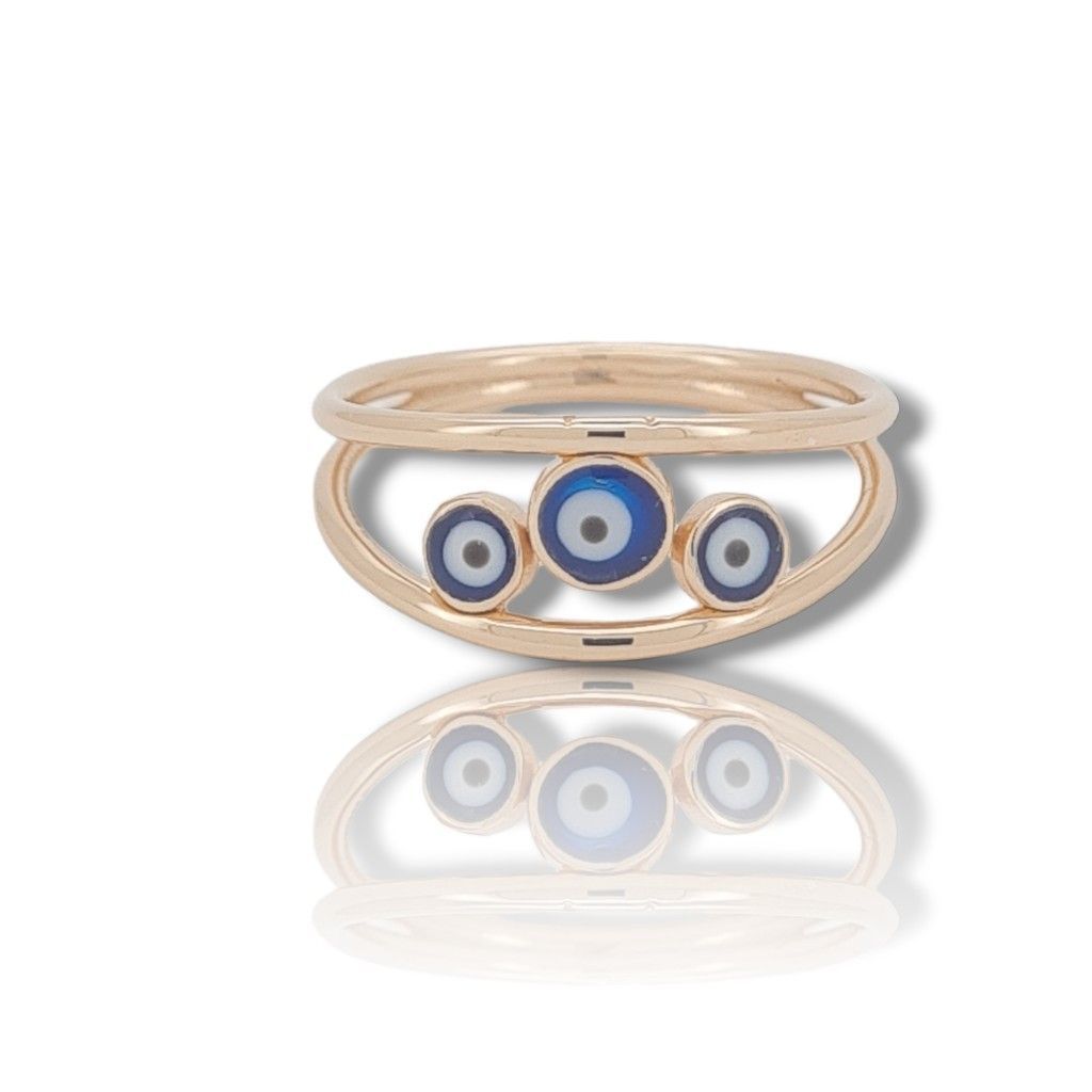 Rose gold ring k14 ring with eyes (N2656)
