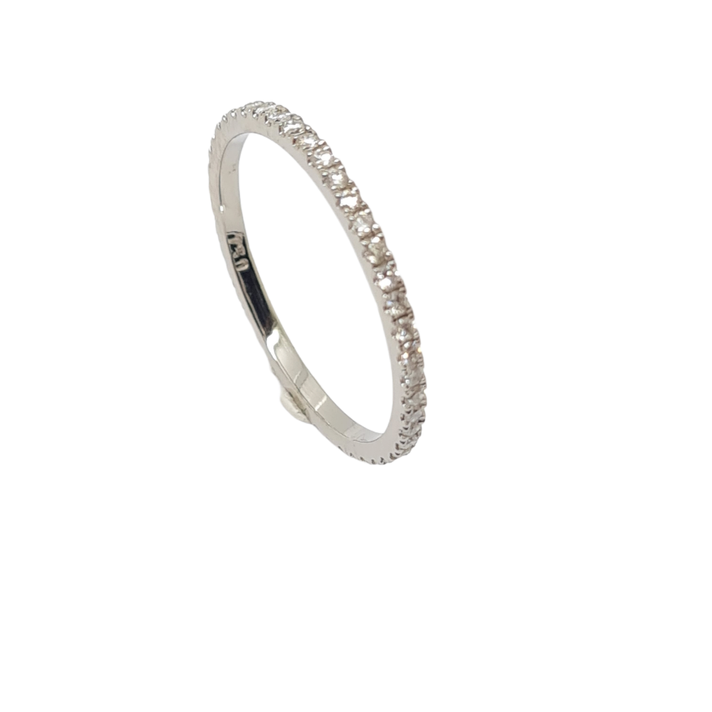 White gold eternity ring k18 with diamonds all over (code H2207)