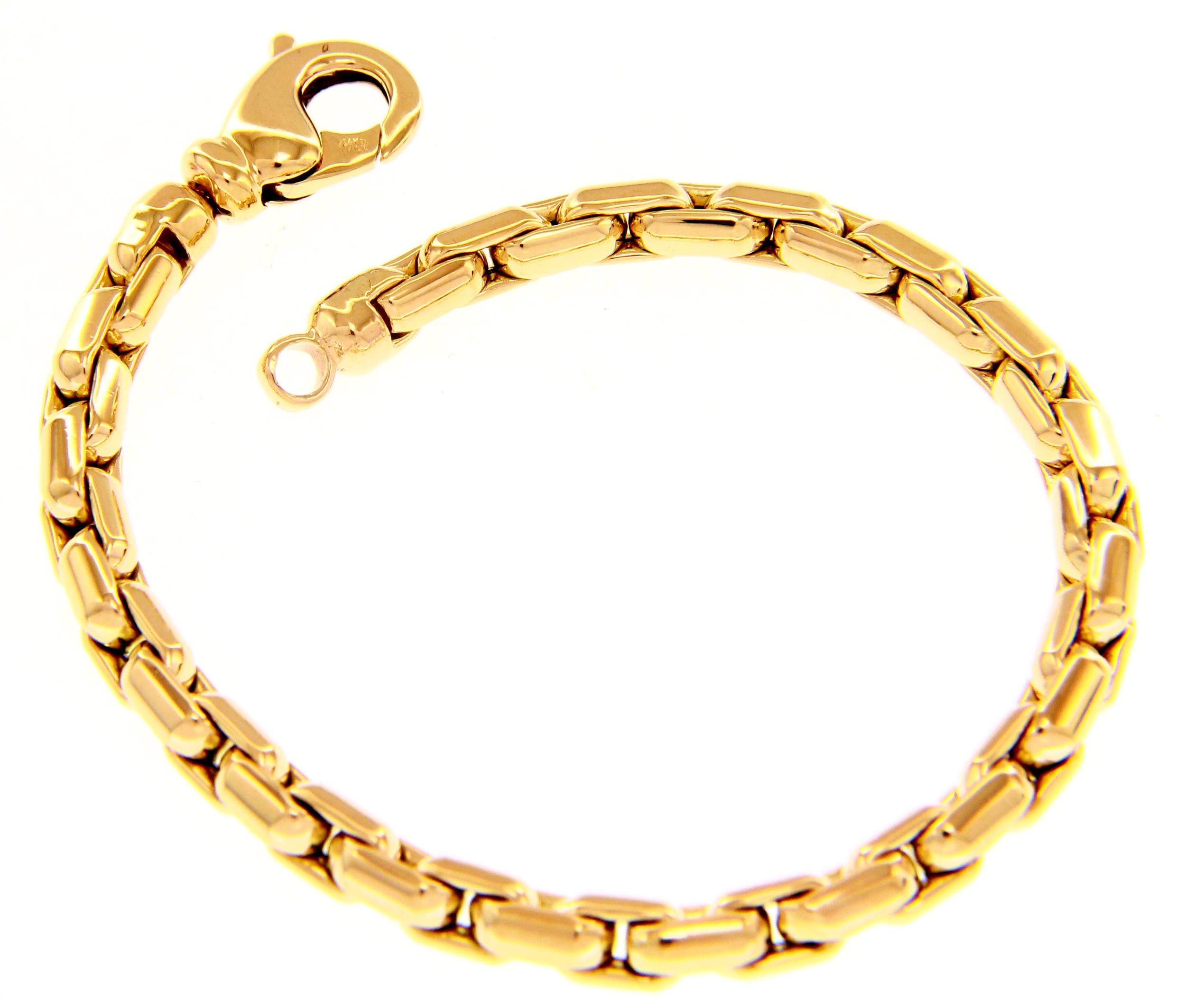 14k Yellow gold men's bracelet 