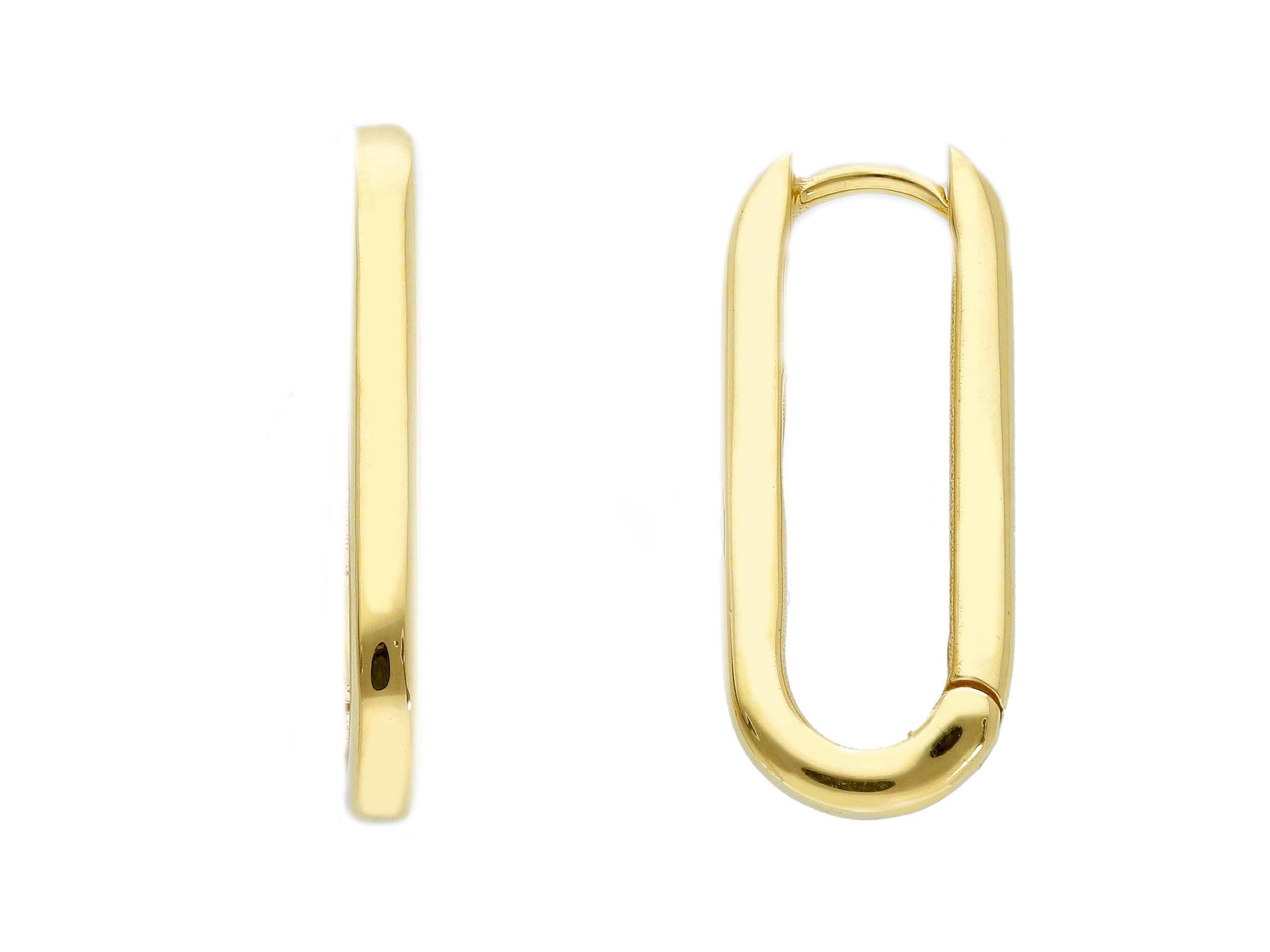 Golden hoop earrings 14k (code S254069)