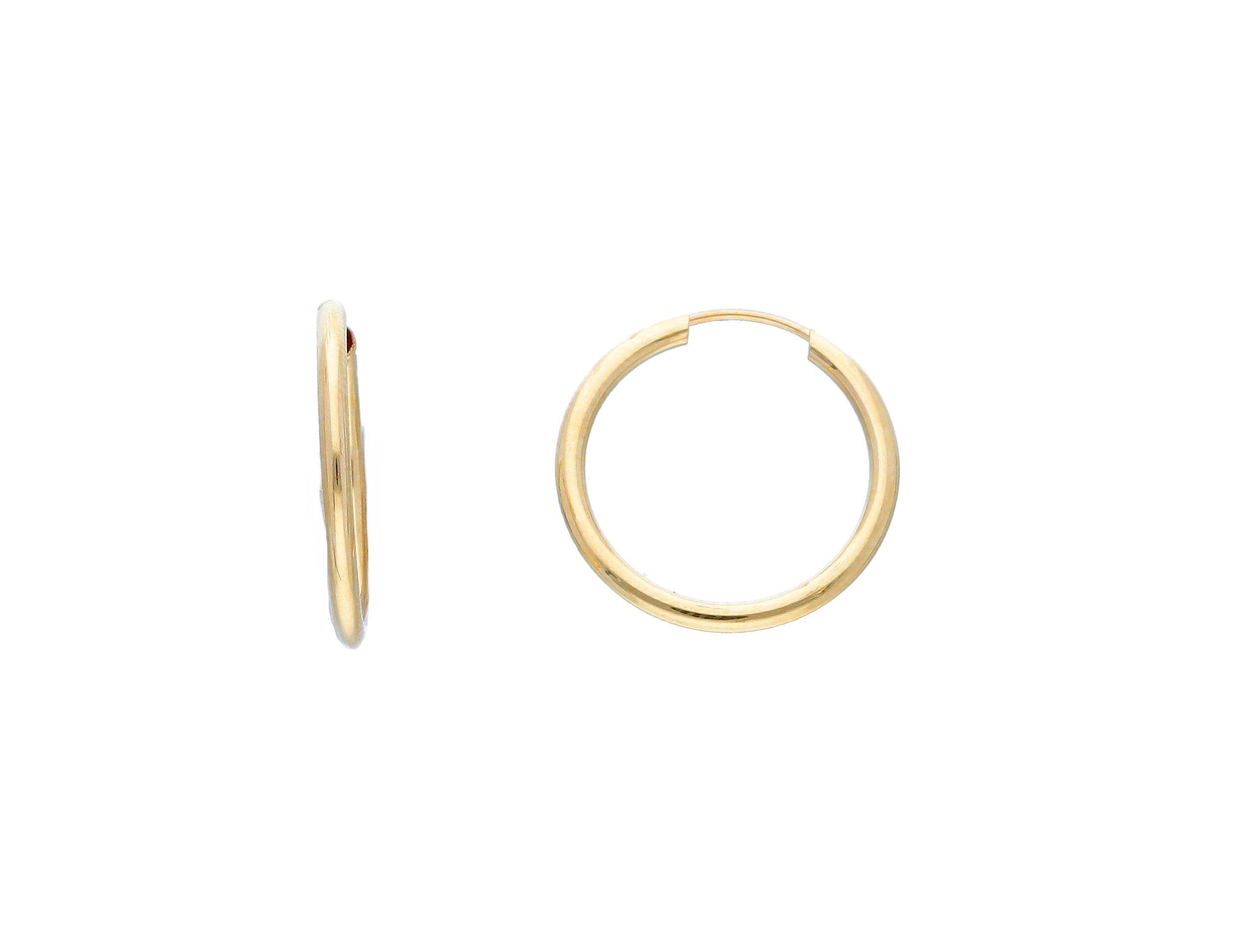 Golden hoop earrings 14k (code S263463)