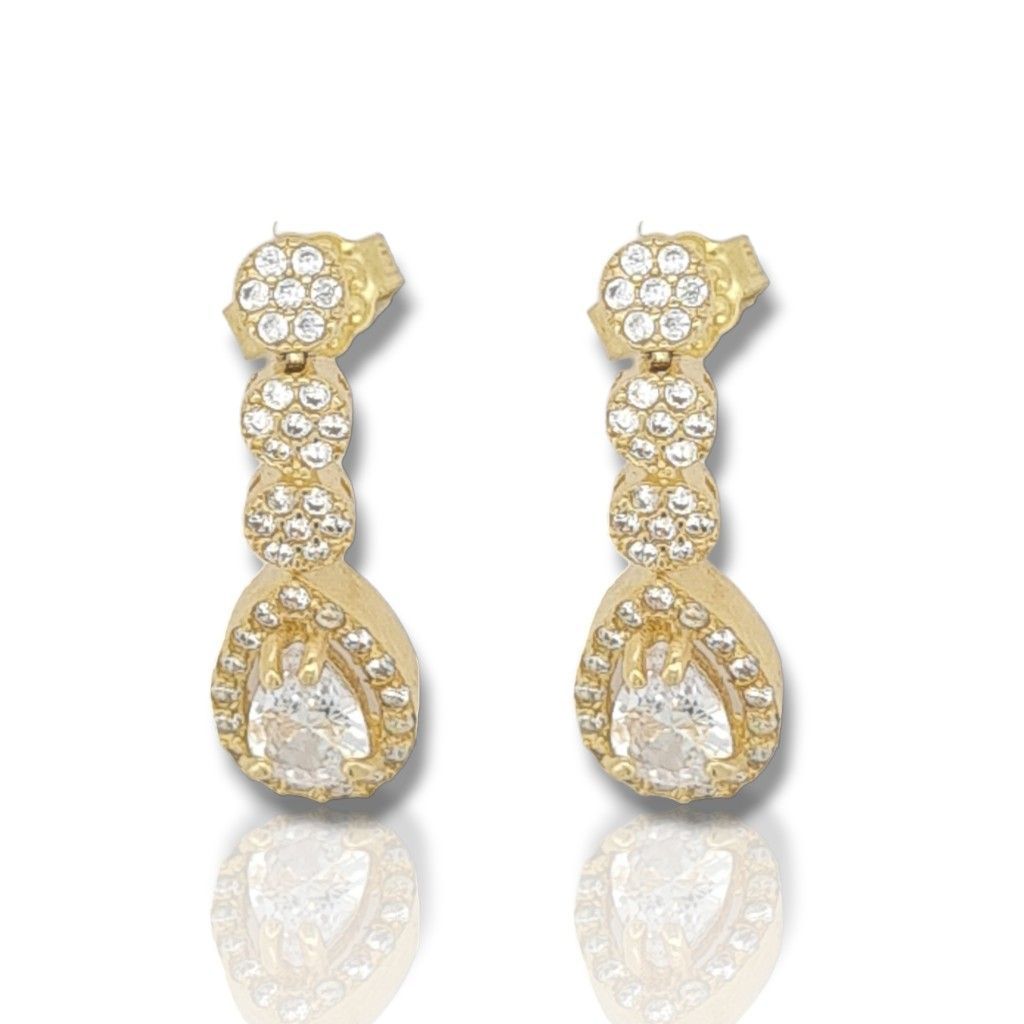 Golden drop earrings 14k (code AL2637)