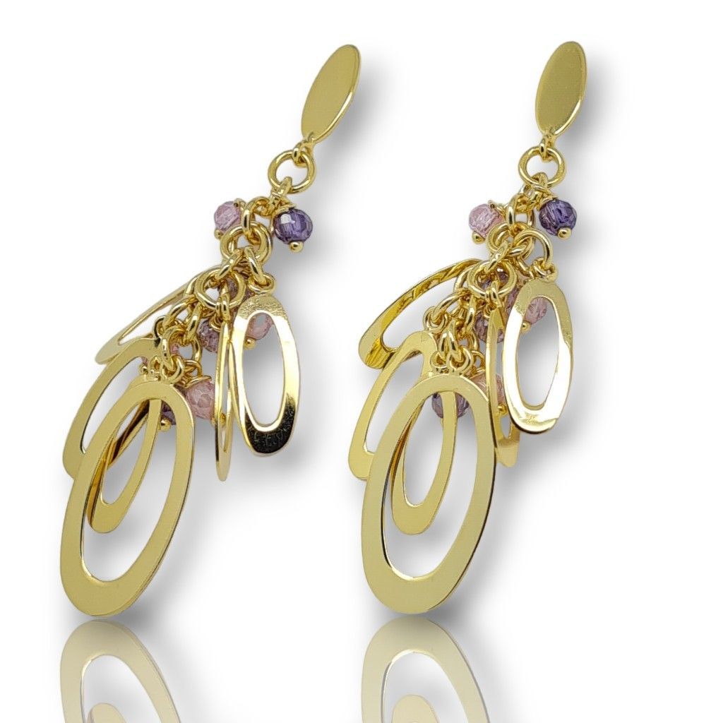 Golden drop earrings 14k (code M2501)
