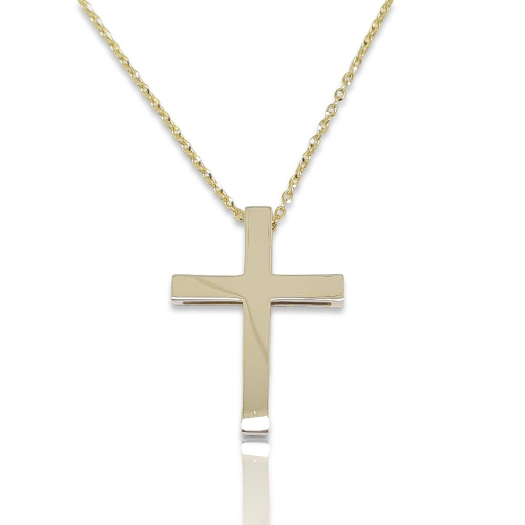 Golden cross k14 (with chain)   (code H2464)