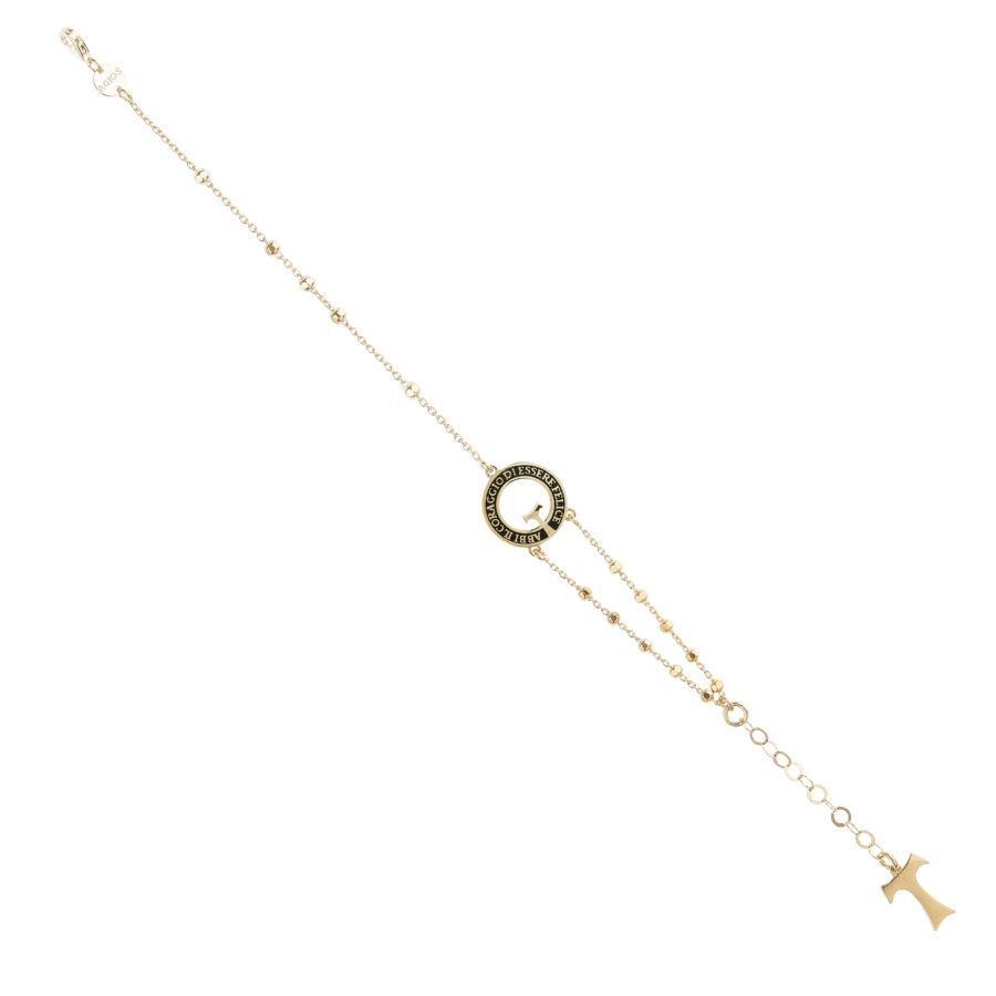 Rosary Bracelet “Abbi il coraggio di essere felice”  (AGI 264-B-O)
