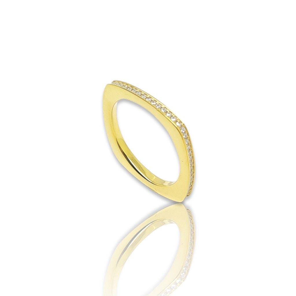 Ασημένιο δαχτυλίδι απο επιχρυσωμένο ασήμι 925°  (code FC001518G)