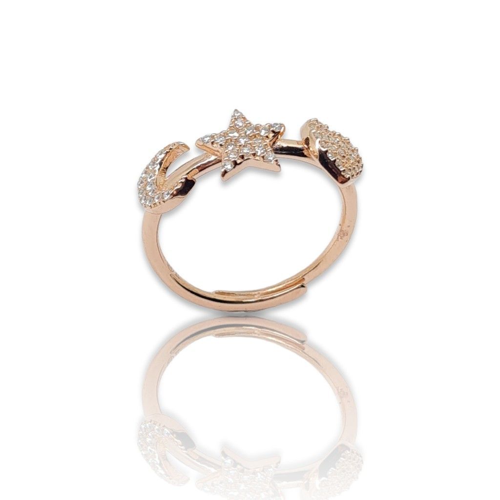 Rose gold plated silver  925° ring (code FC000584)