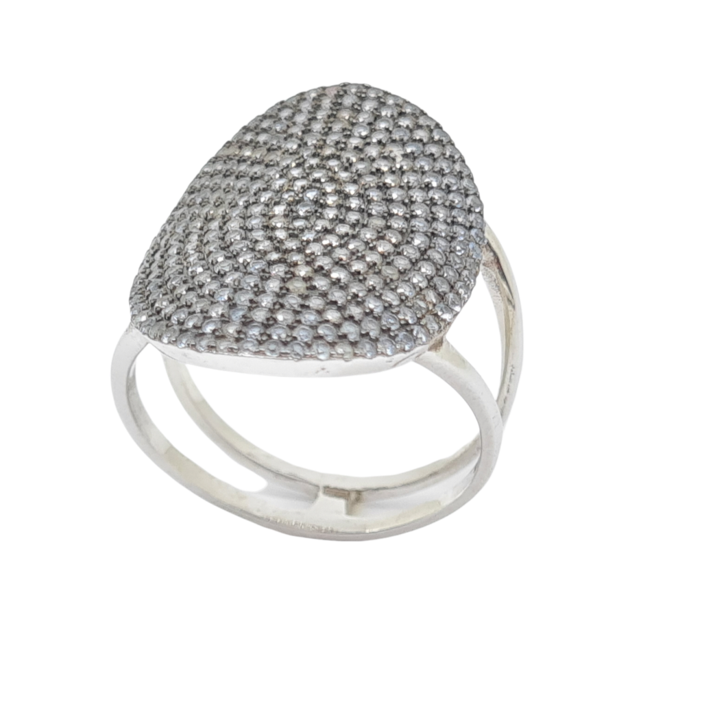 Platinum plated silver  925° ring (code FC000619)