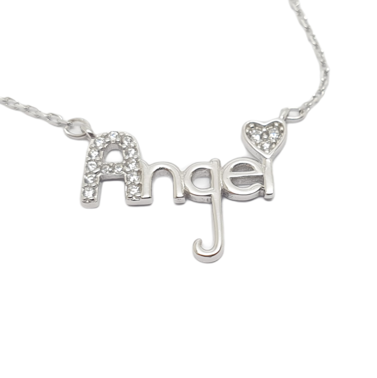 Platinum plated silver 925º angel necklace codeFC001635