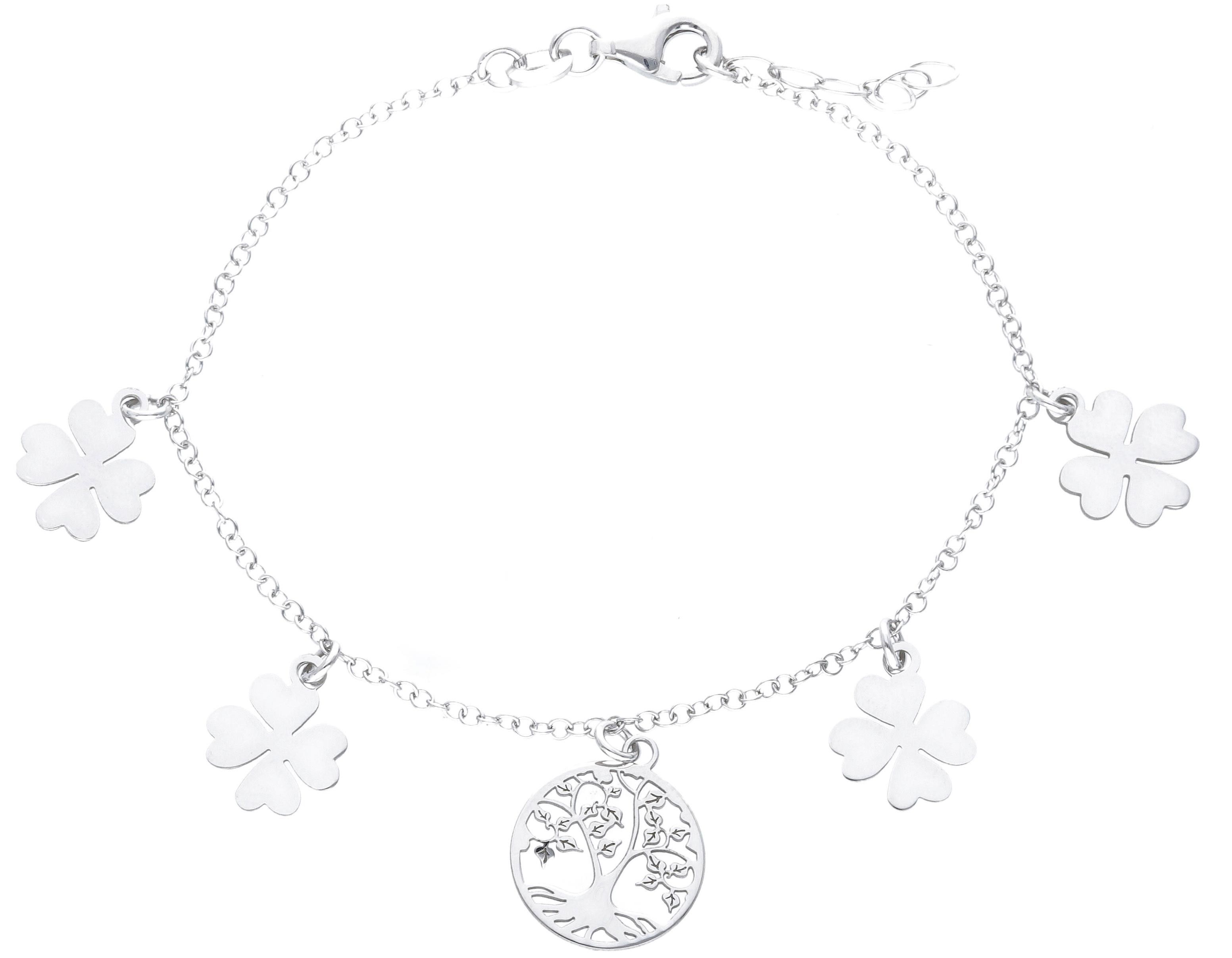  Platinum plated silver 925° bracelet with the tree of life (code S218679)