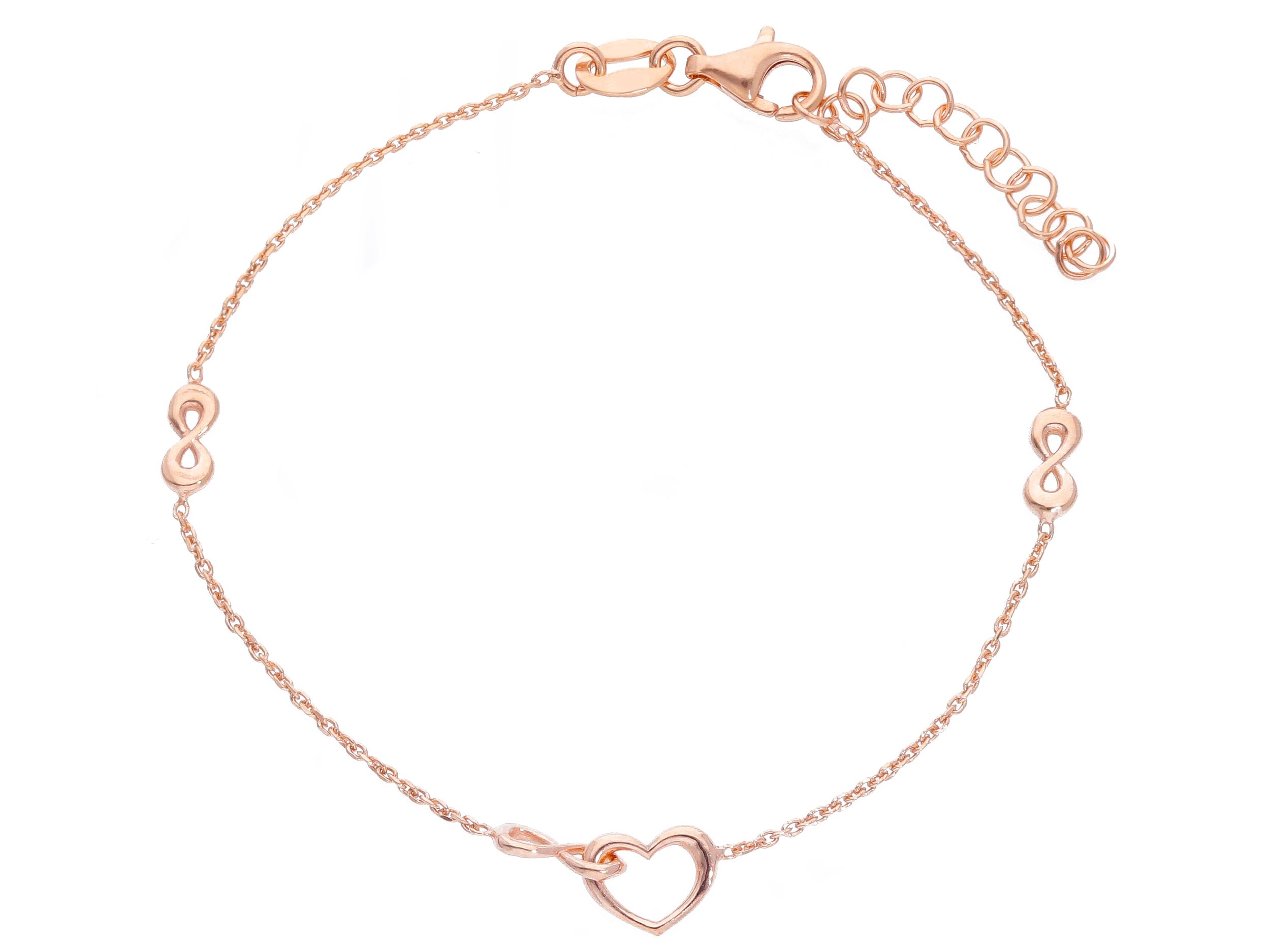 Rose gold plated silver 925° bracelet (code S256231)