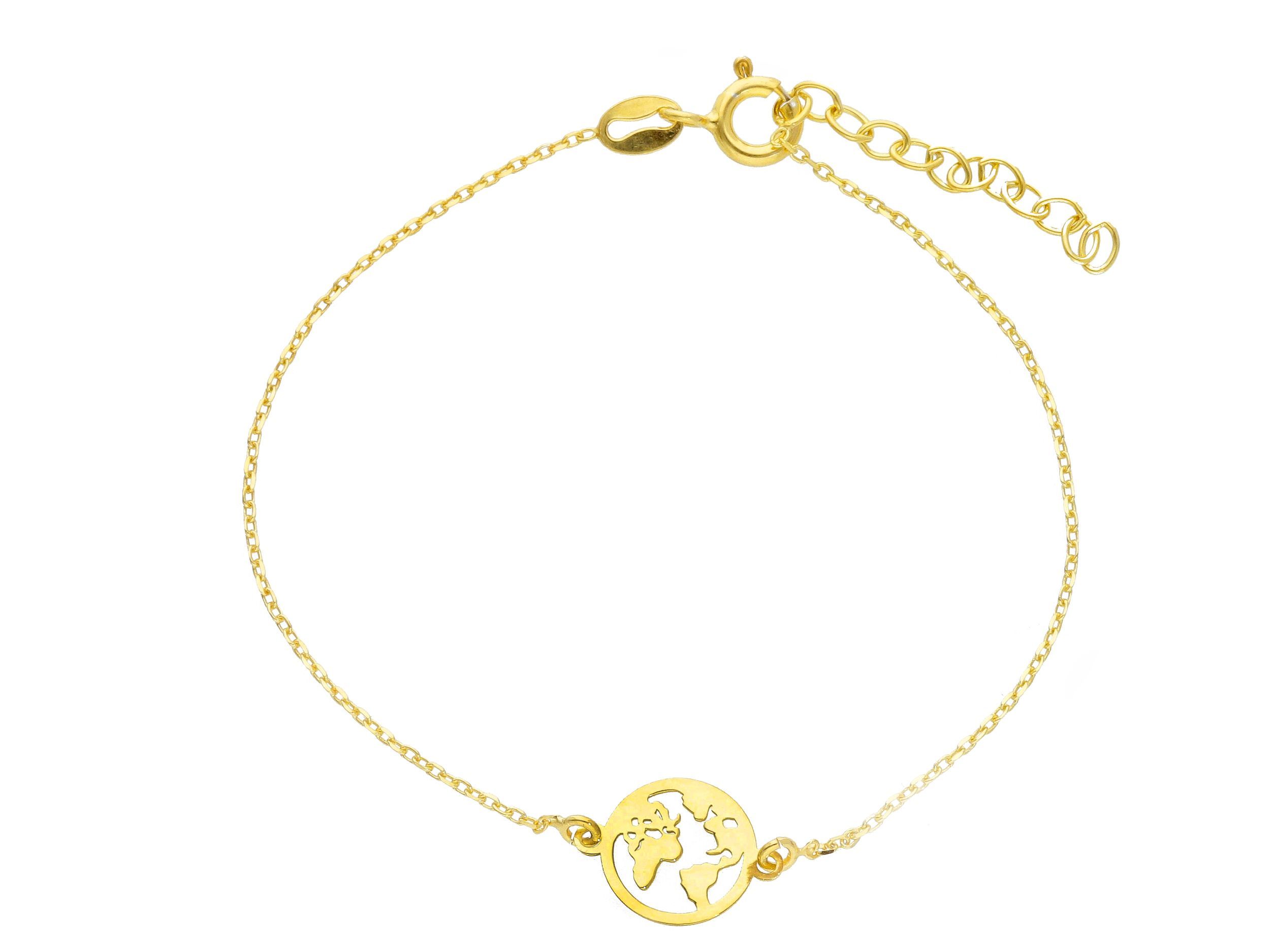 Gold plated silver 925° hydrogen bracelet (code S256236)