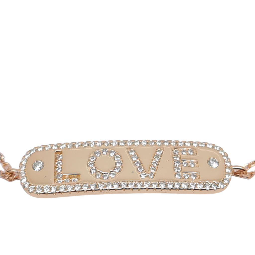Rose gold plated silver 925º LOVE bracelet (code FC004892)