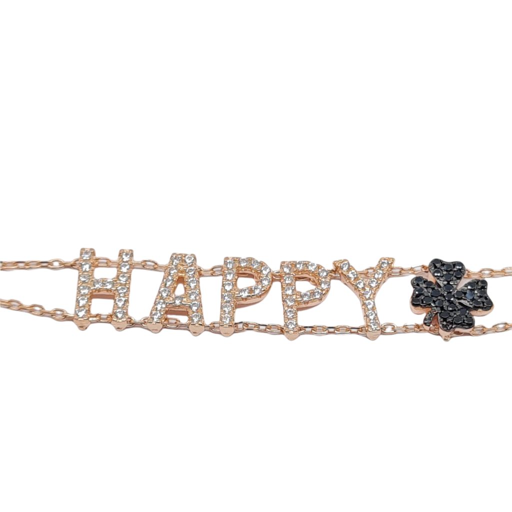 Rose gold  plated silver 925º HAPPY bracelet (code FC005080)