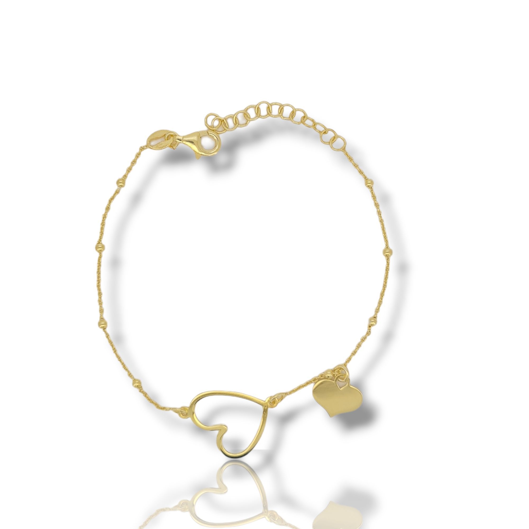 Heart bracelet made of 925° gold-plated silver (code SHK834G)