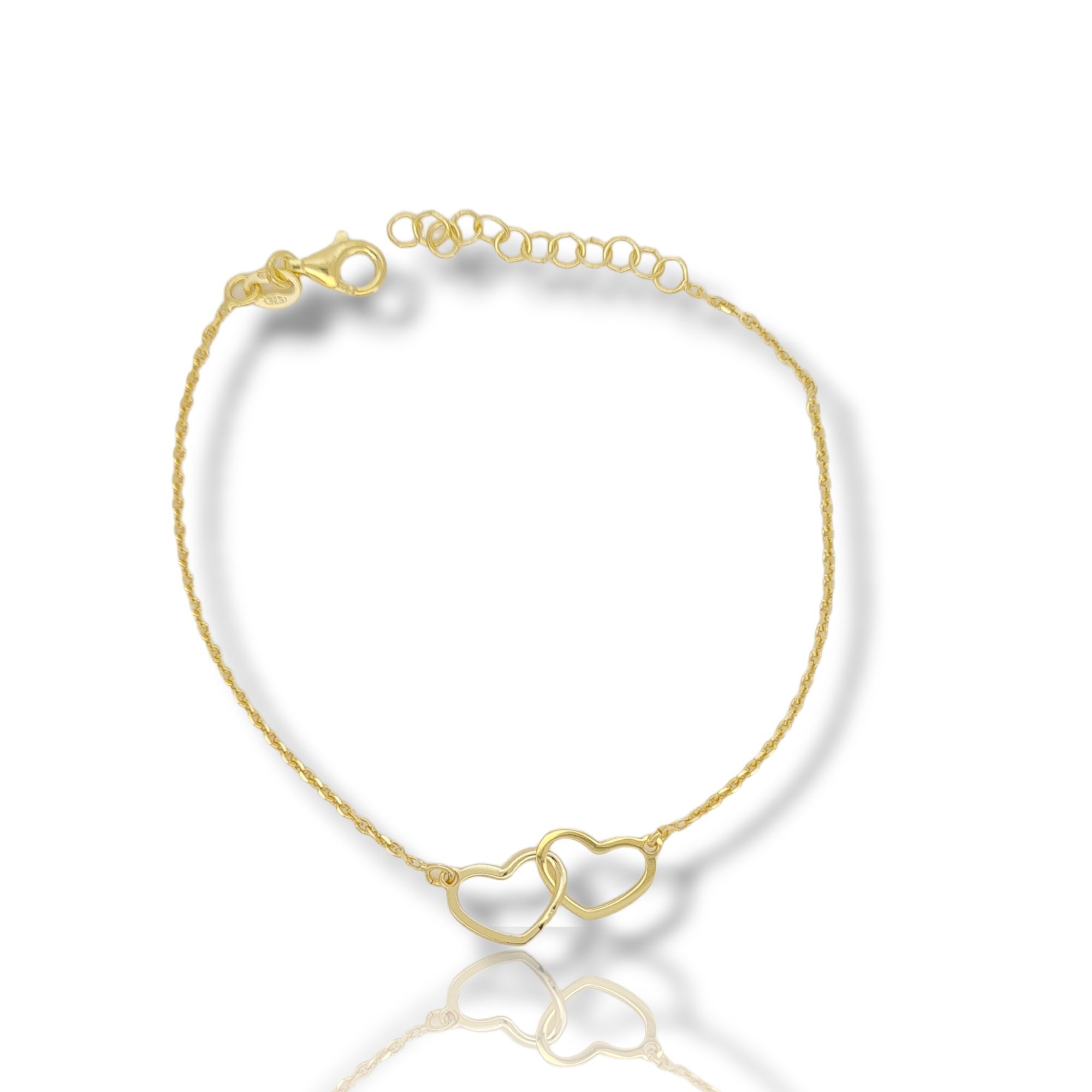 Heart bracelet made of 925° gold-plated silver (code SHK840G)