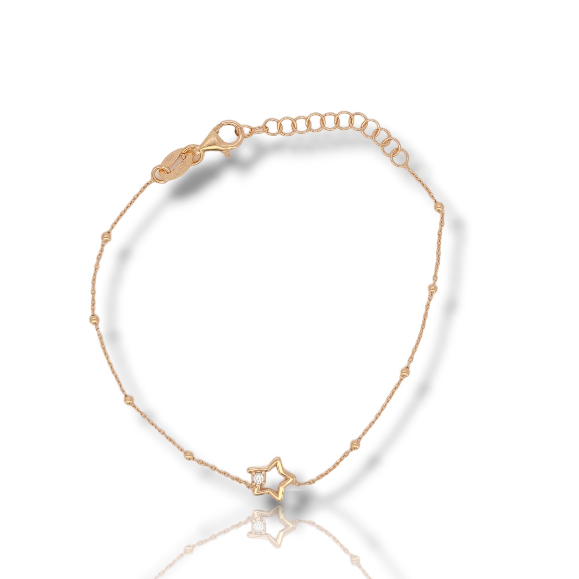 Rose gold plated silver 925° bracelet (code SHK879)