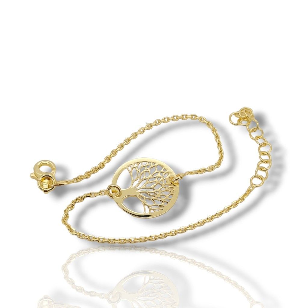 Gold plated silver 925° bracelet with the tree of life (code SHK999G)