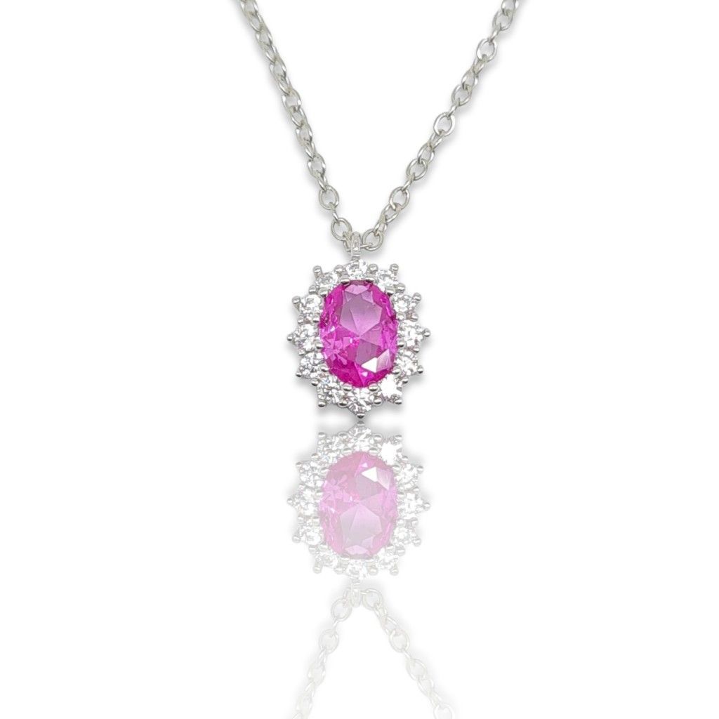 Platinum plated silver 925° necklace  (code FC005374)