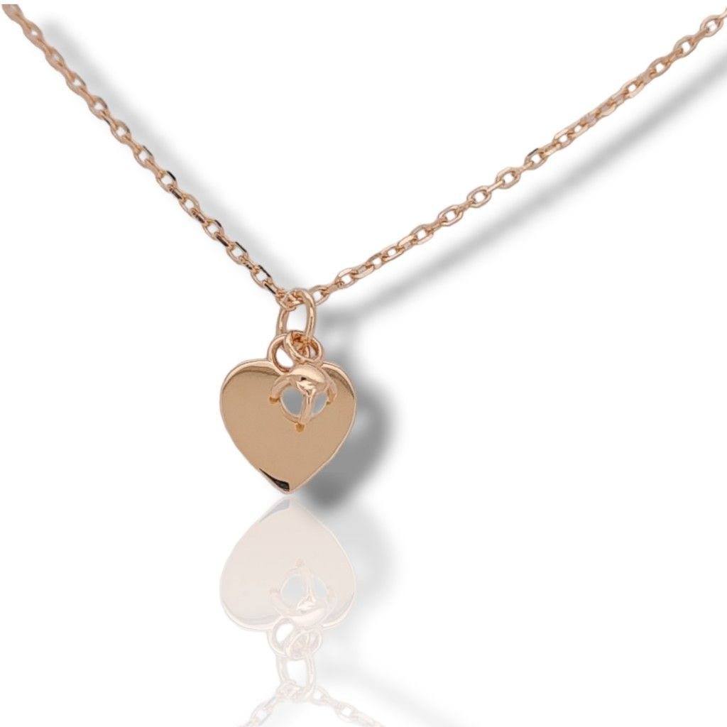 Rose Gold plated silver 925º heart necklace (code FC0006021)
