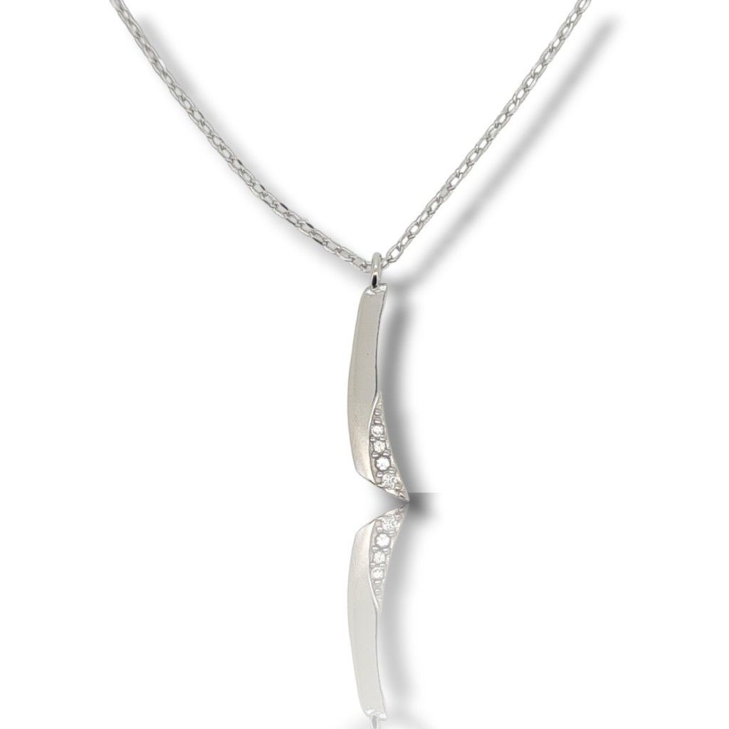 Platinum plated silver 925° necklace  (code NZB100660)