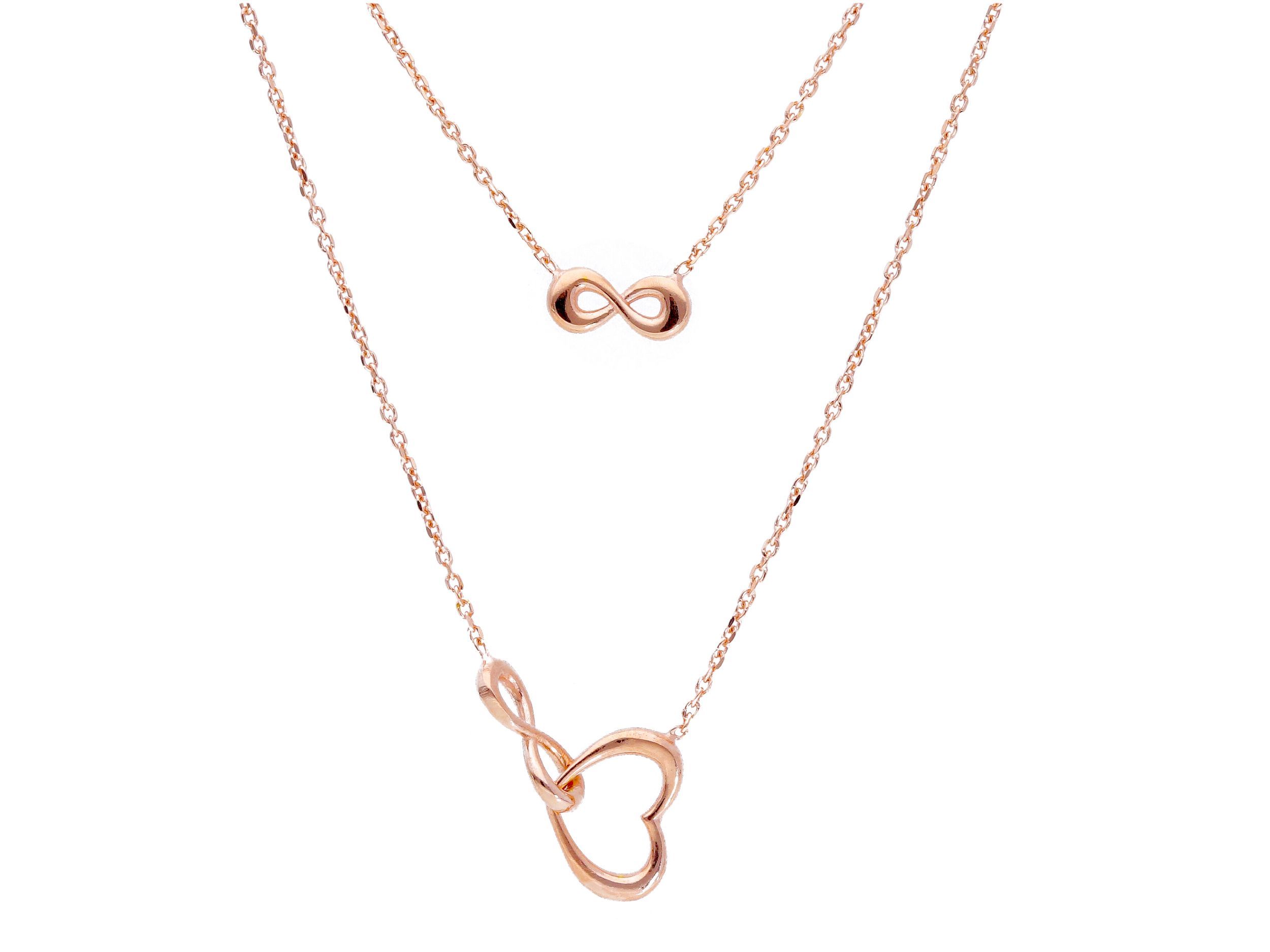 Rose gold plated silver 925° necklace  (code S256235)