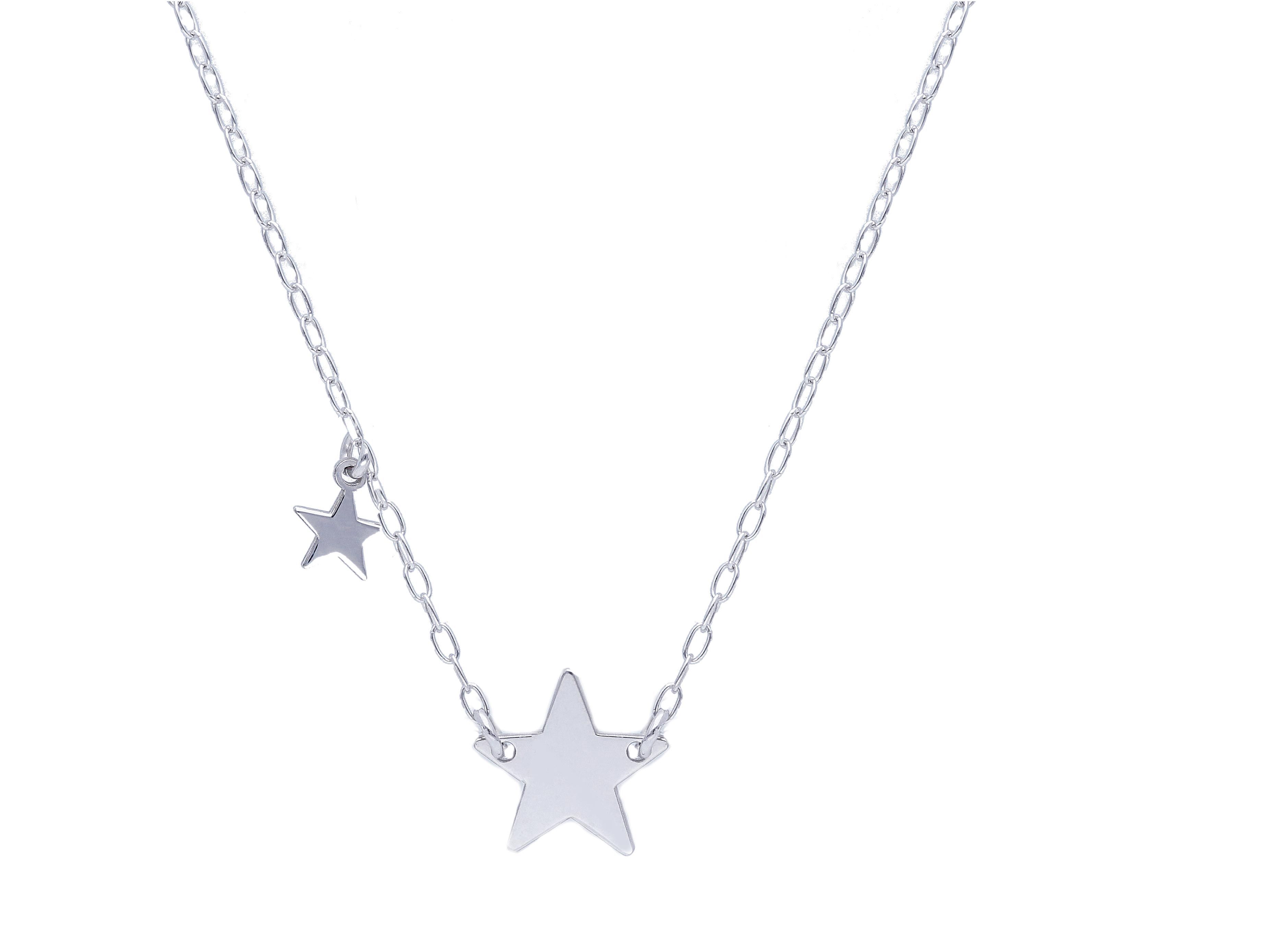  Platinum plated silver 925° Star necklace (code S260511)
