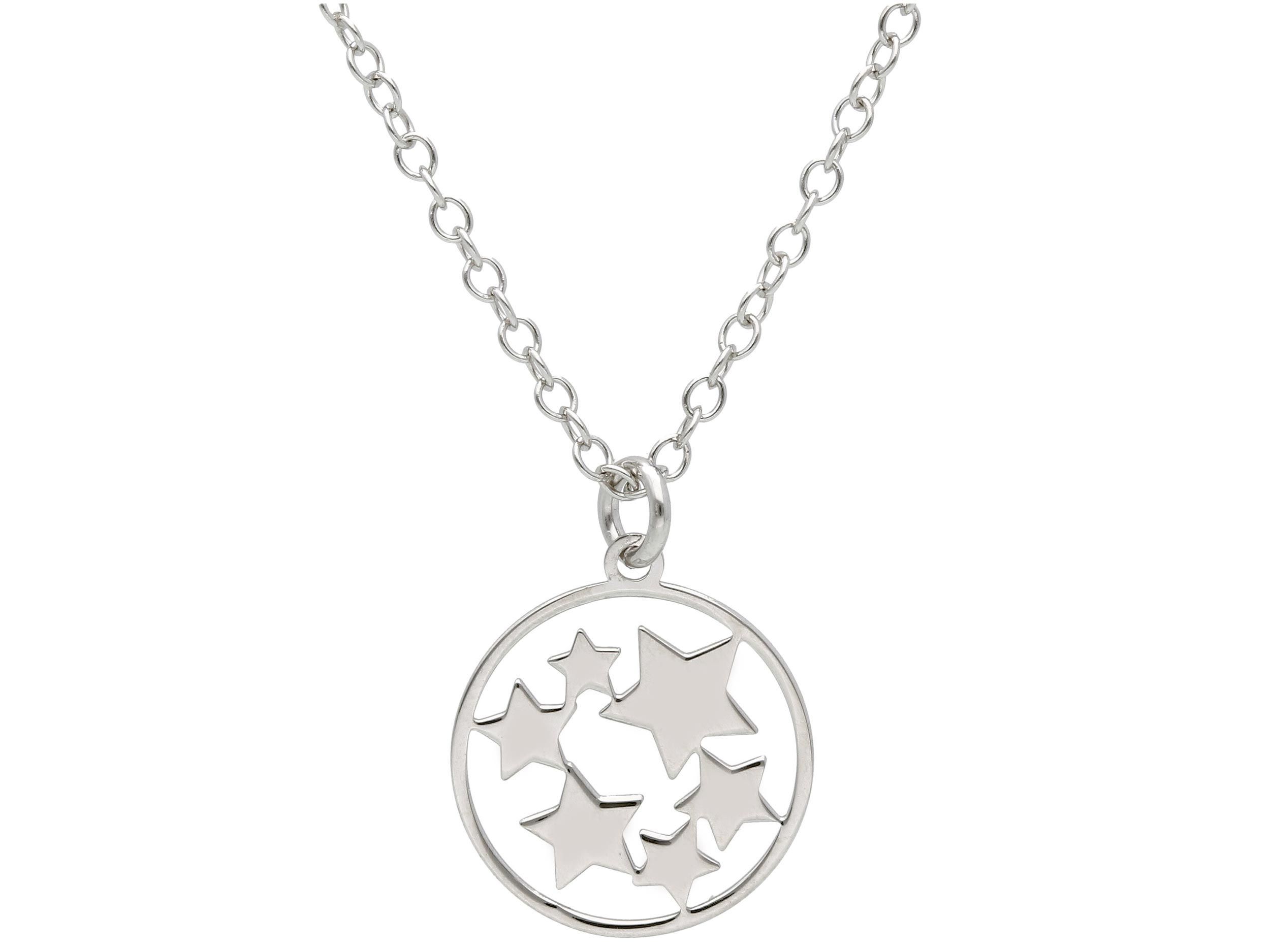  Platinum plated silver 925° Star necklace (code S265078)