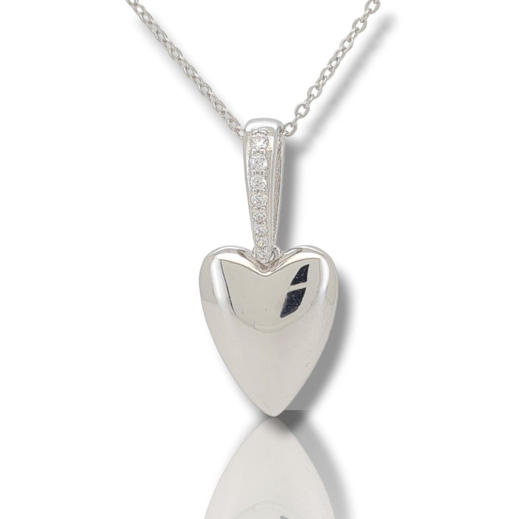 Platinum plated silver 925º heart necklace (code FC009777)