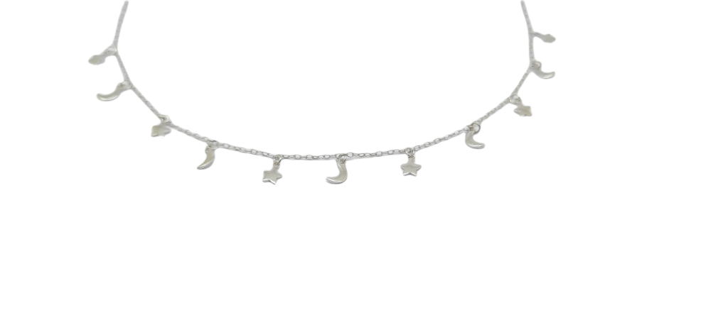 Platinum plated silver 925° necklace   (code FC003796)