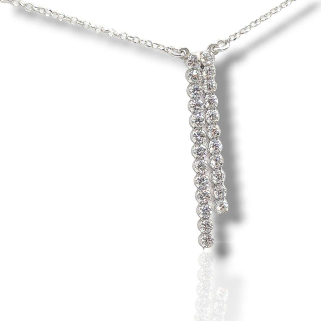 Platinum plated deals silver necklace
