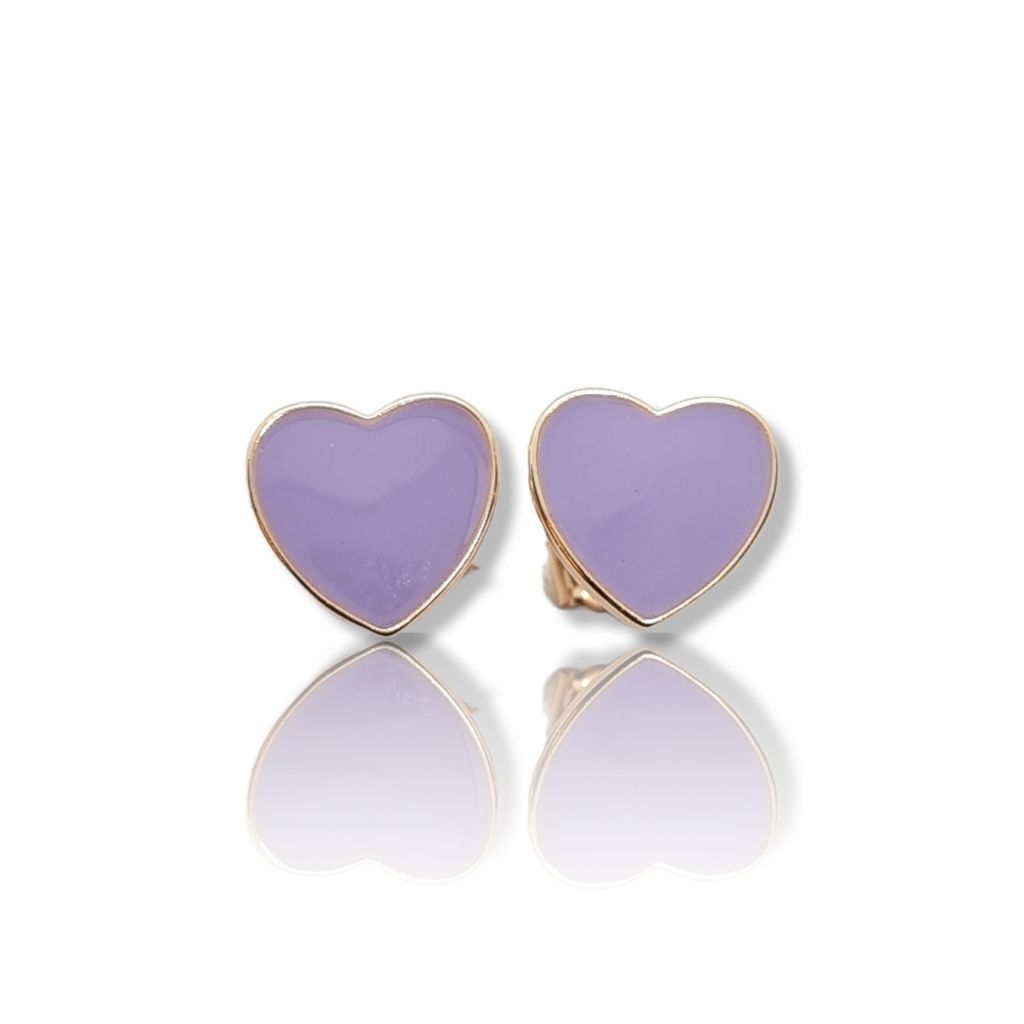 Gold plated silver 925º heart earrings (code FC007468V)