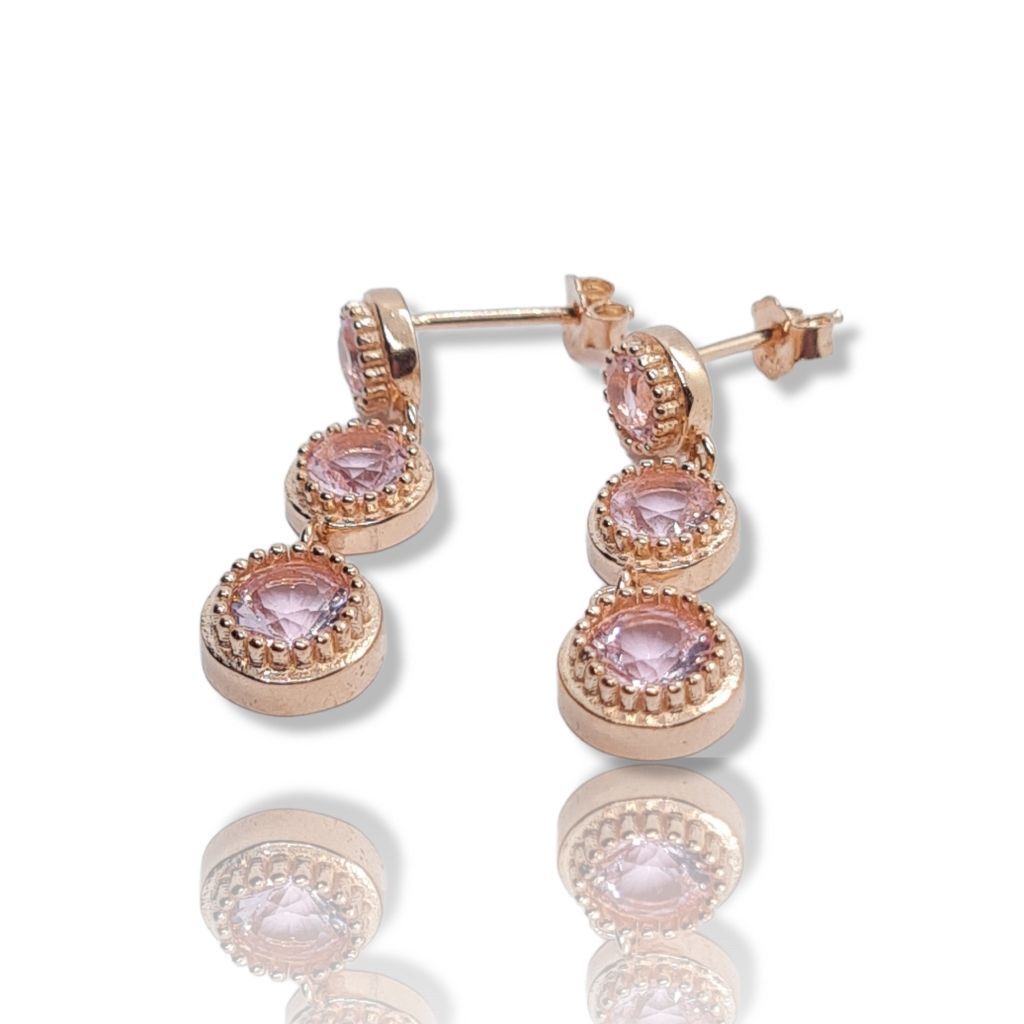 Rose gold plated silver 925º drop earrings (code FC000900)