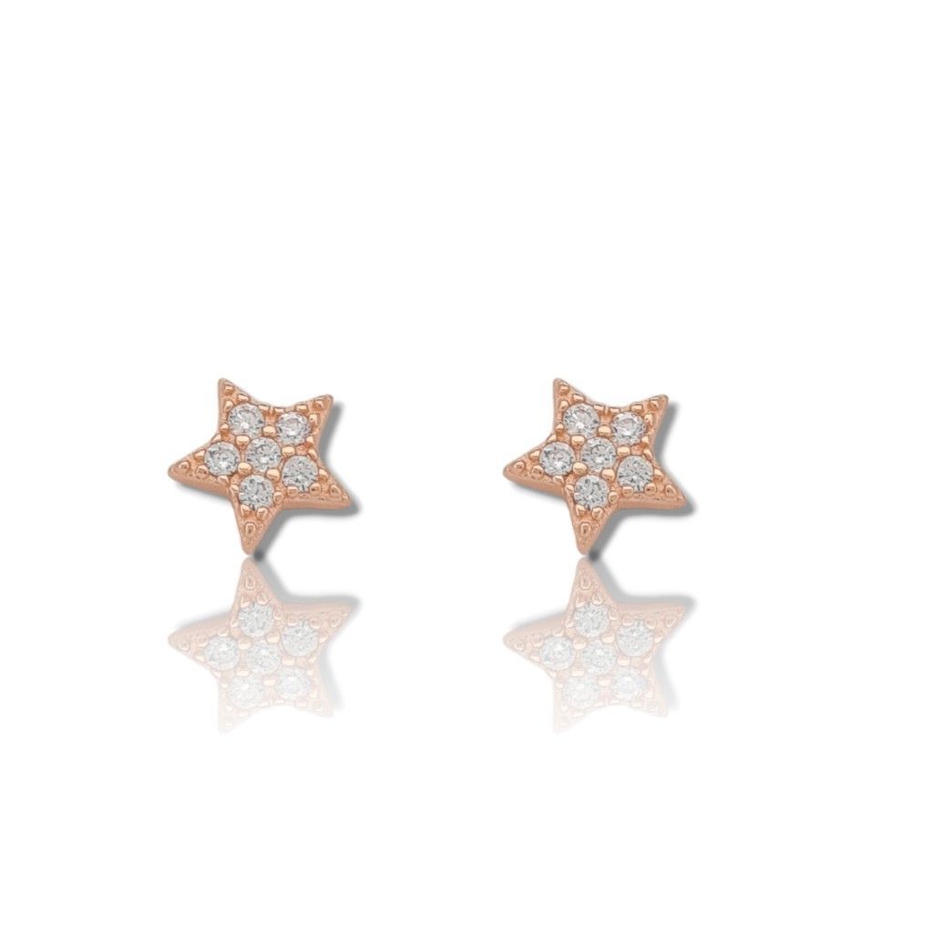 Rose gold plated silver 925º earrings with star (code FC001213)