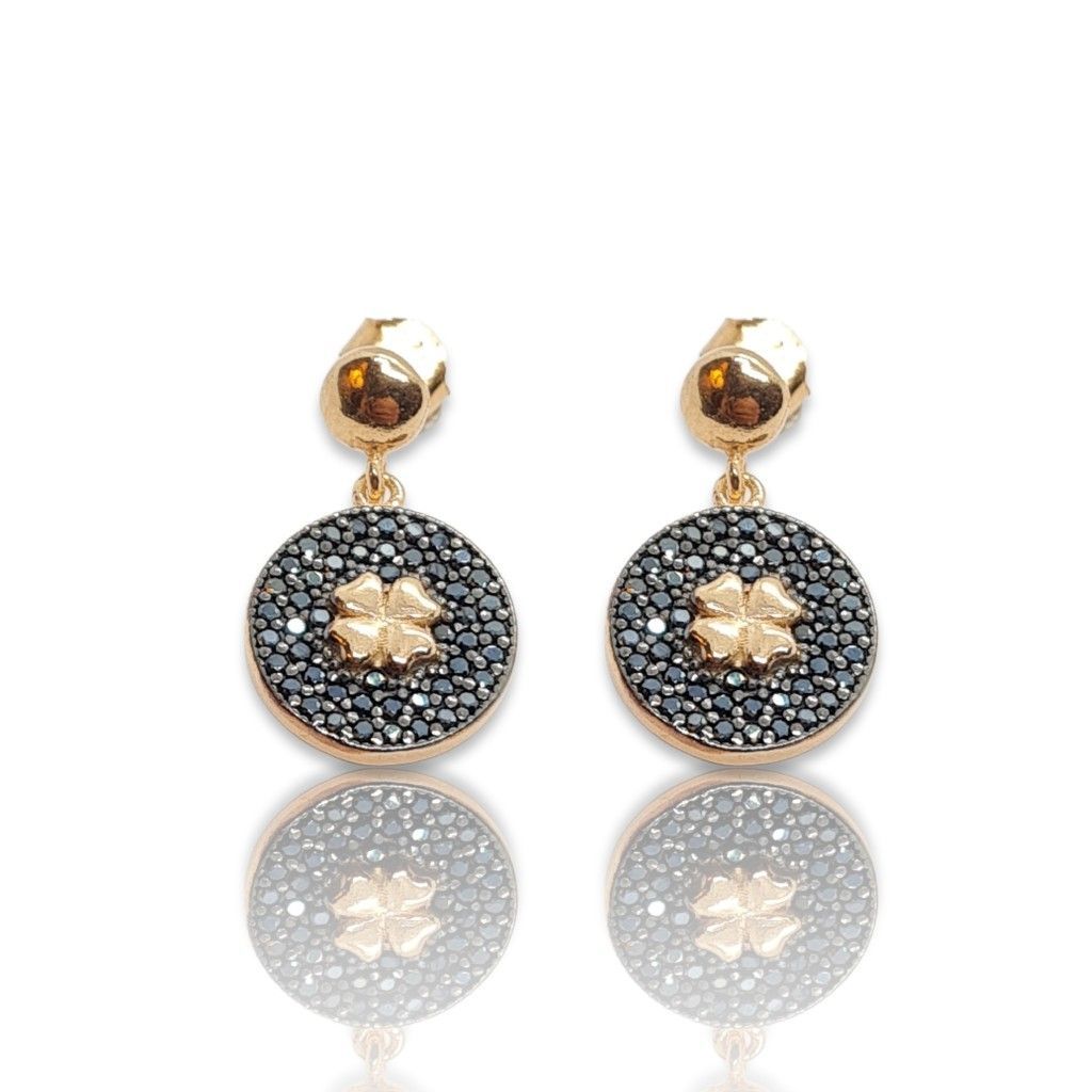 Gold plated silver 925º drop earrings (code FC002061)