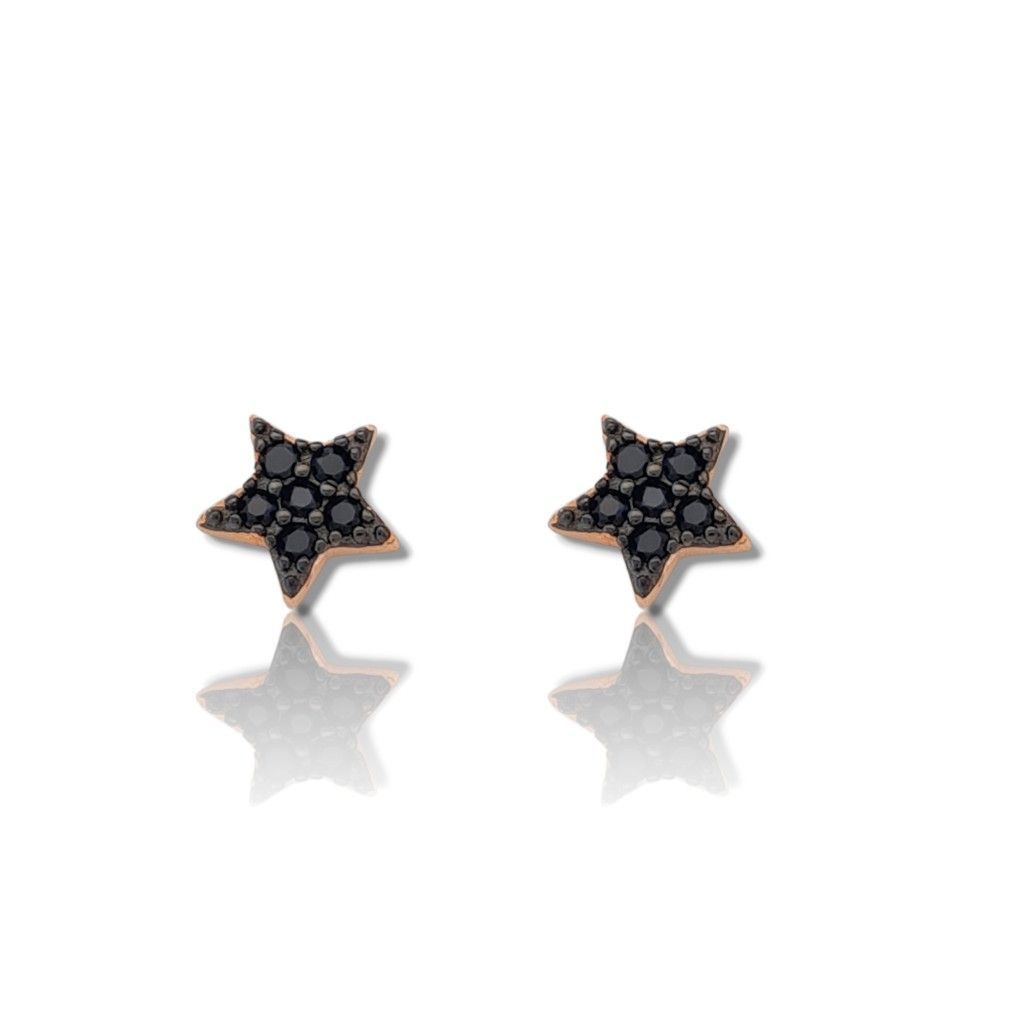 Rose gold plated silver 925º earrings with star (code FC003366)