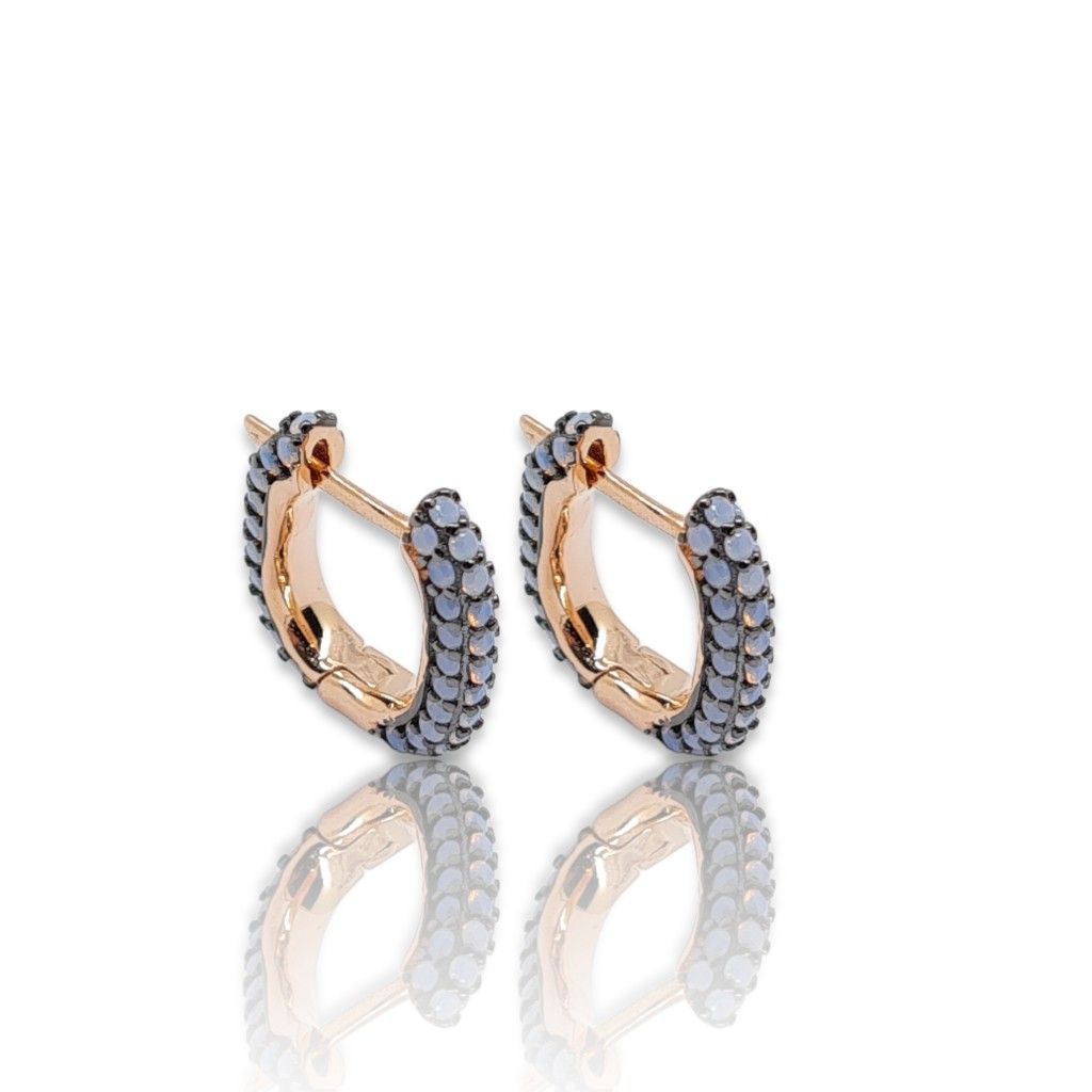 Rose gold plated silver 925º hoop earrings (code FC0043992)