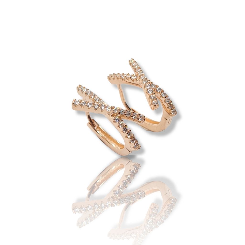 Rose gold plated silver 925º earrings (code FC007325)