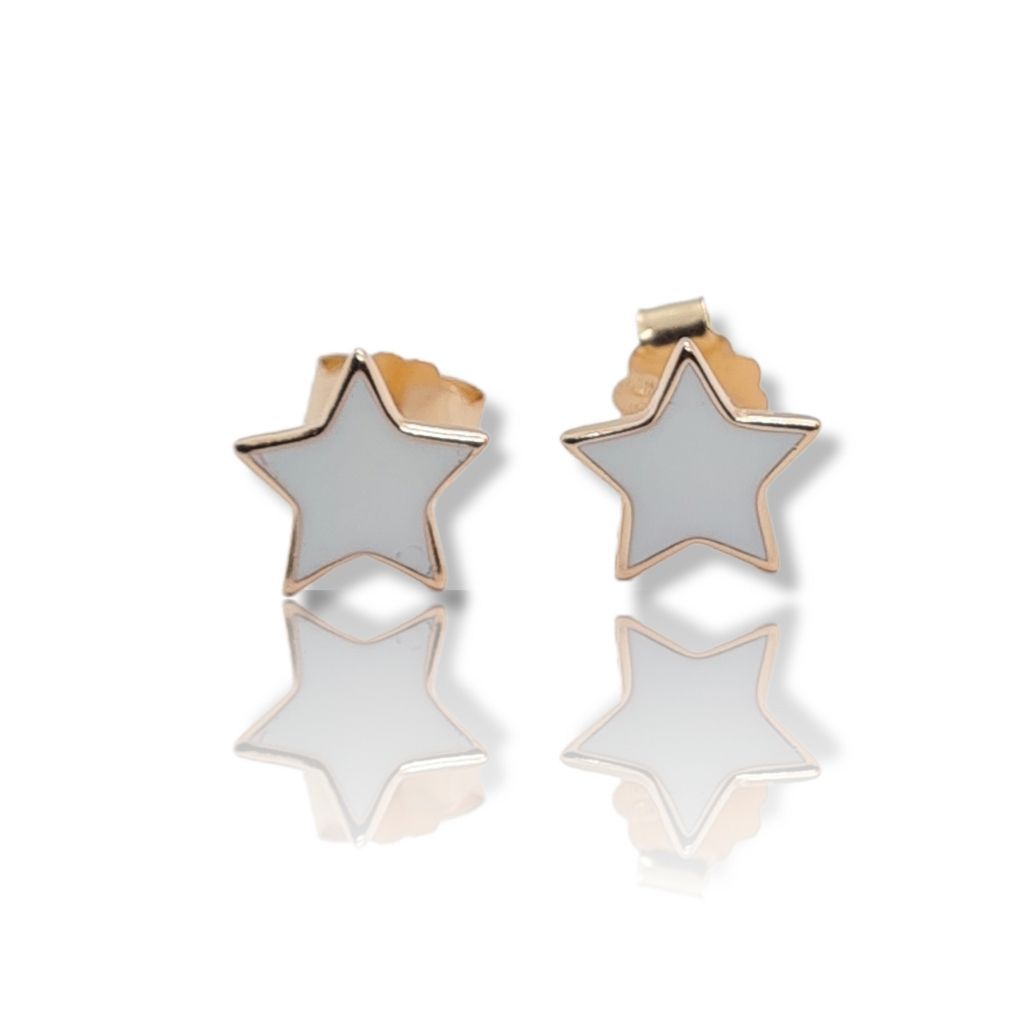 Rose gold plated silver 925º earrings with stars(code FC007464B)