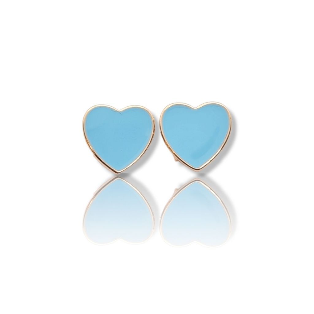Gold plated silver 925º earrings with hearts  (code FC007468A)