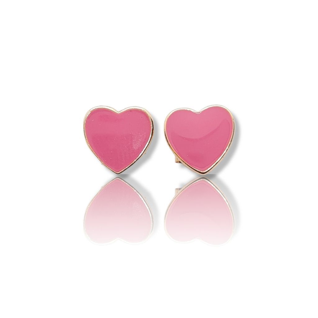 Gold plated silver 925º earrings with hearts   (code FC007468F)