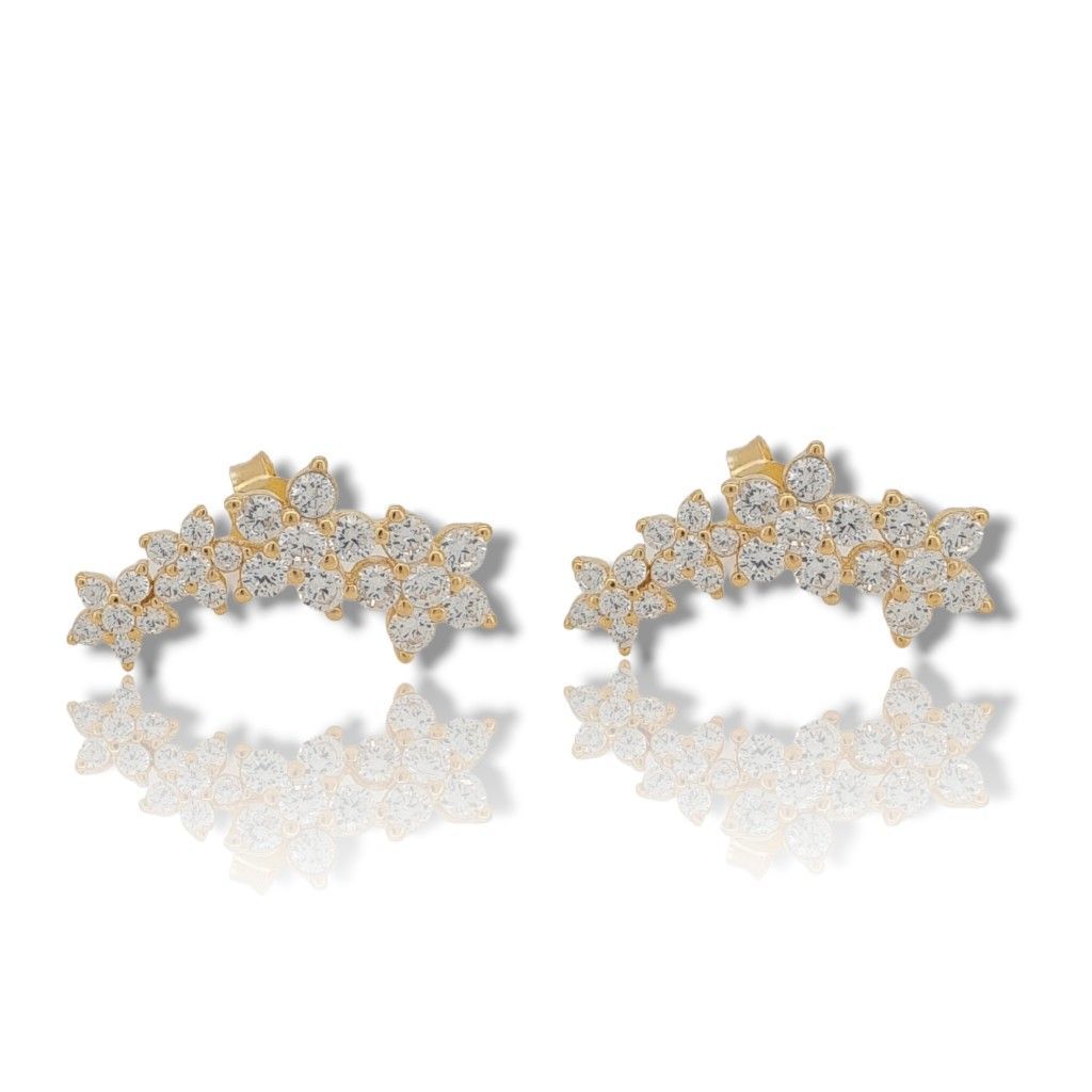 Gold plated silver 925º flower earrings (code FC007500)