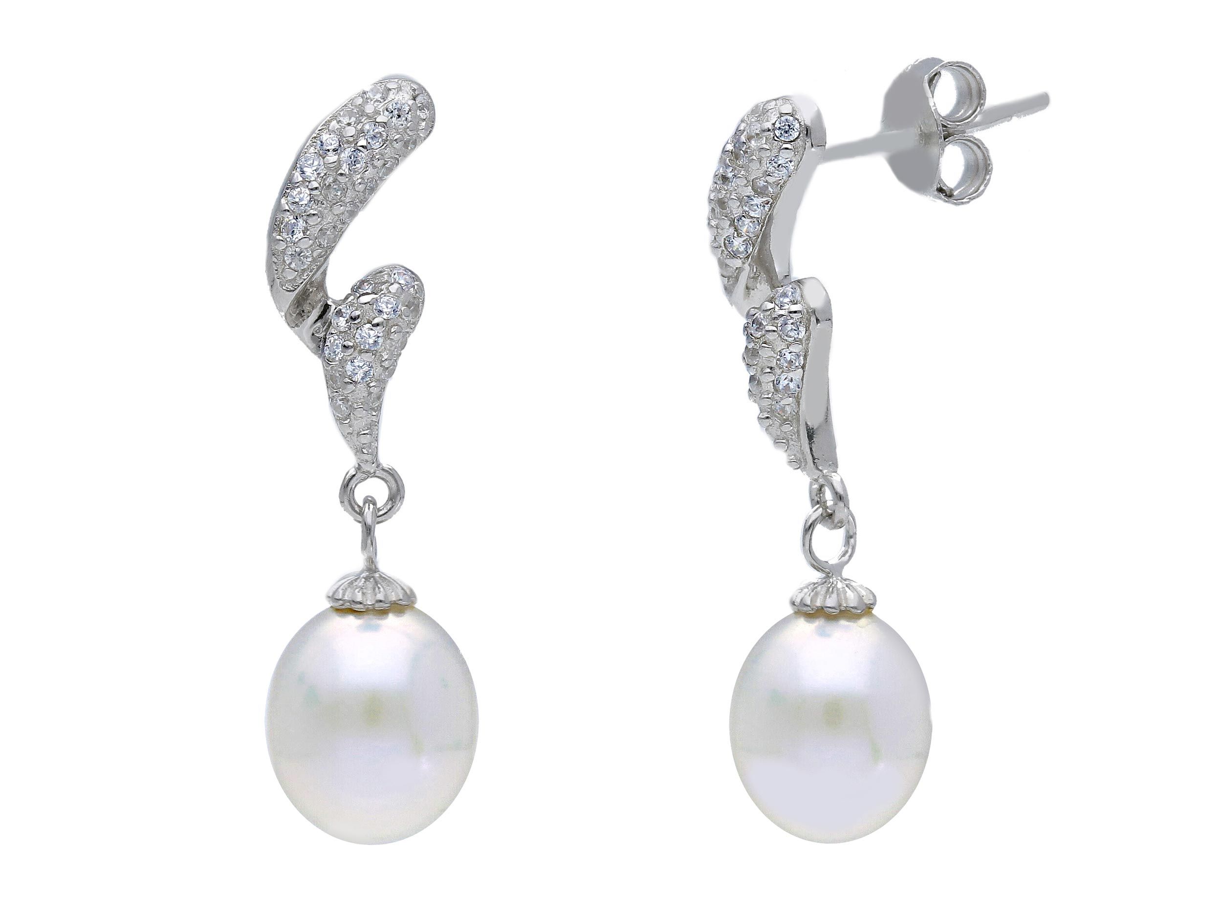  Platinum plated silver 925° earrings (code S230998)