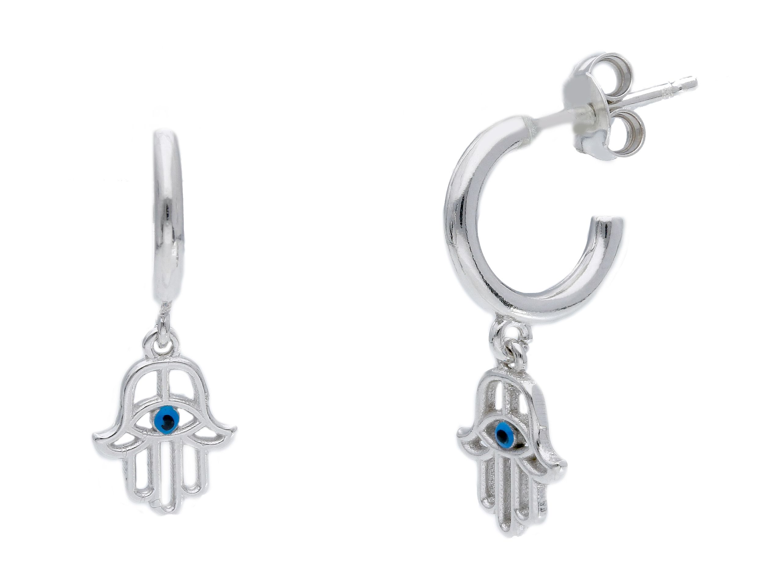  Platinum plated silver 925 FATIMA earrings (code S256340)