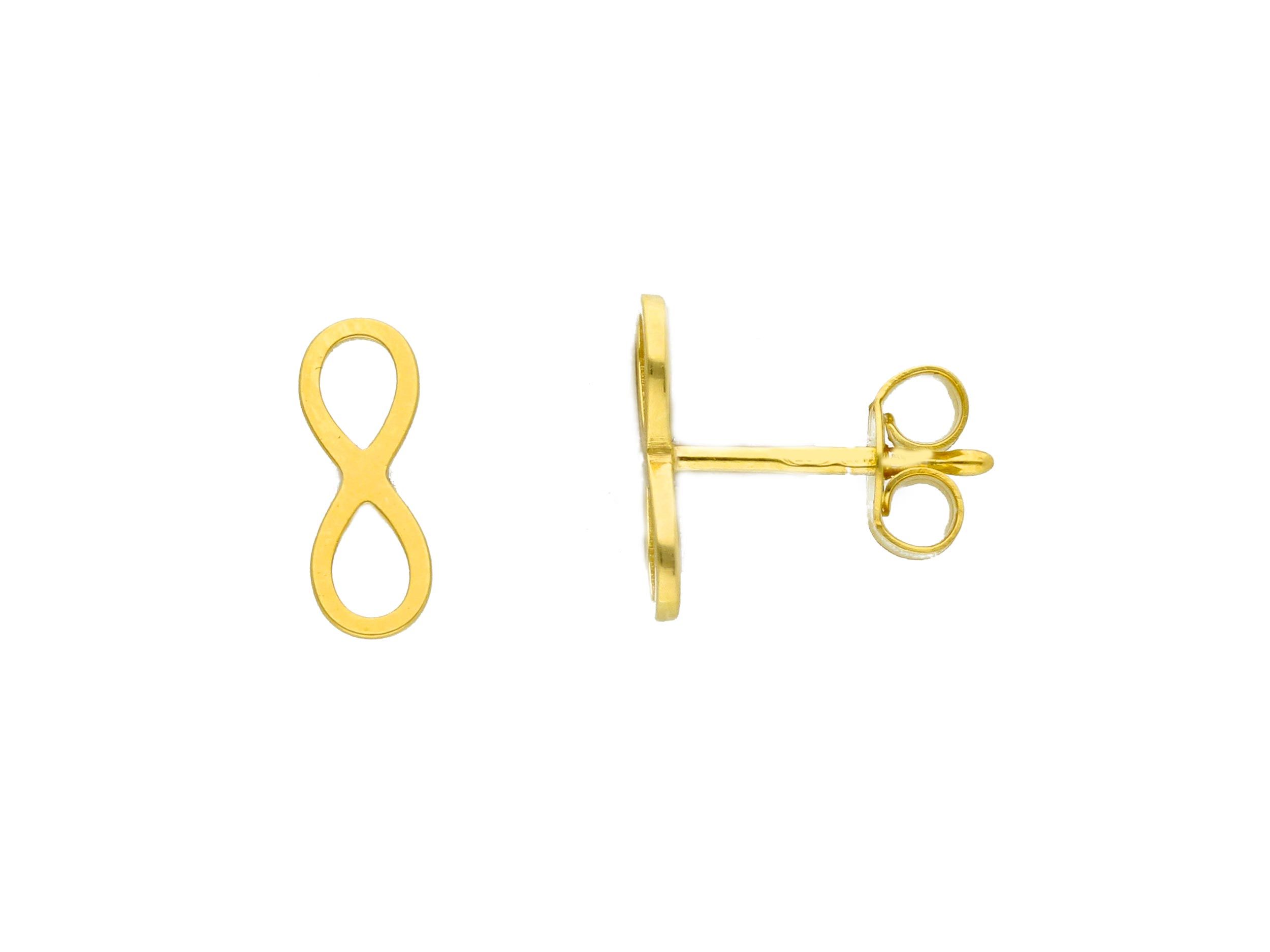 Gold plated silver 925° infinity symbol earrings (code S267810)